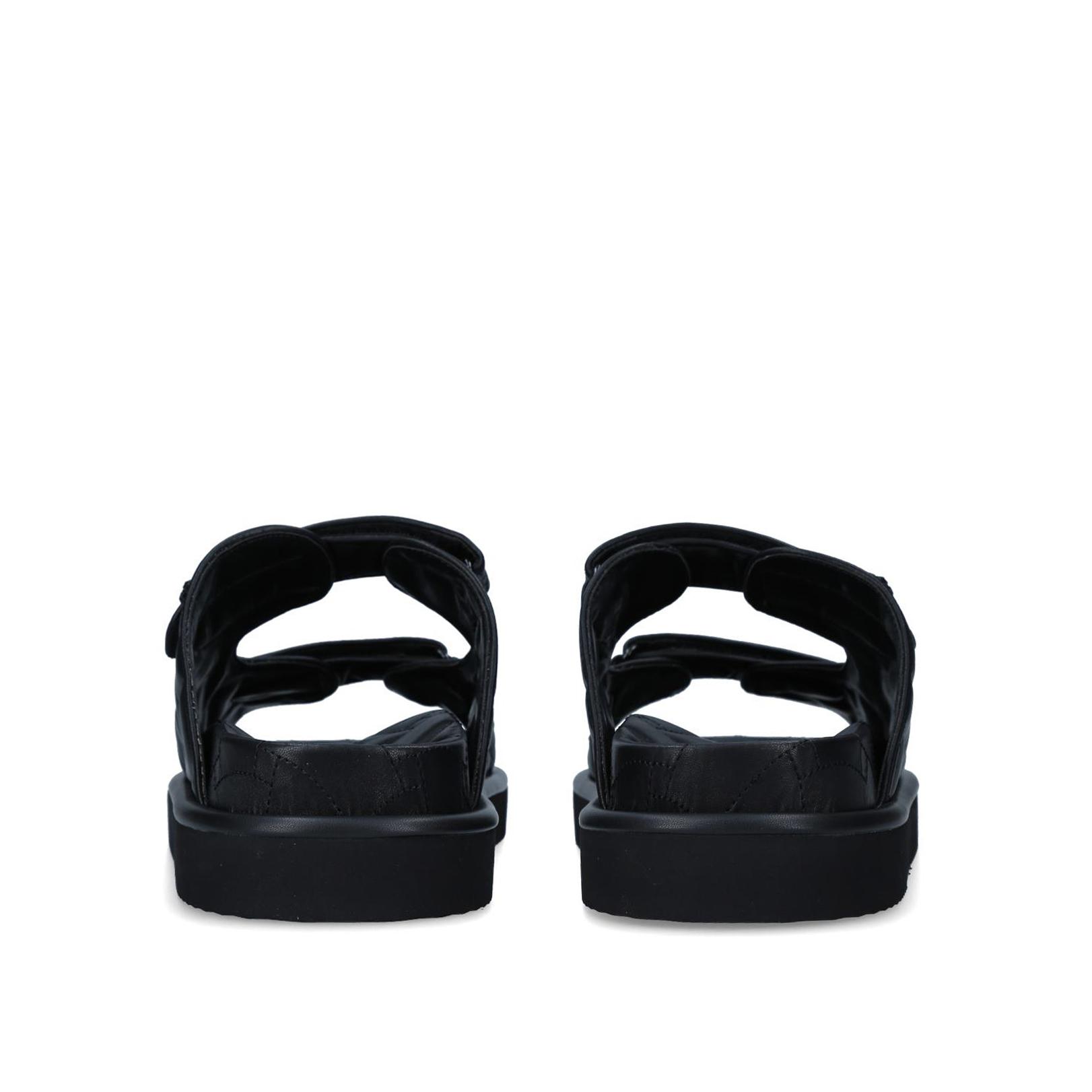 ORSON SLIDE MENS Black buckle mens sliders by KURT GEIGER LONDON
