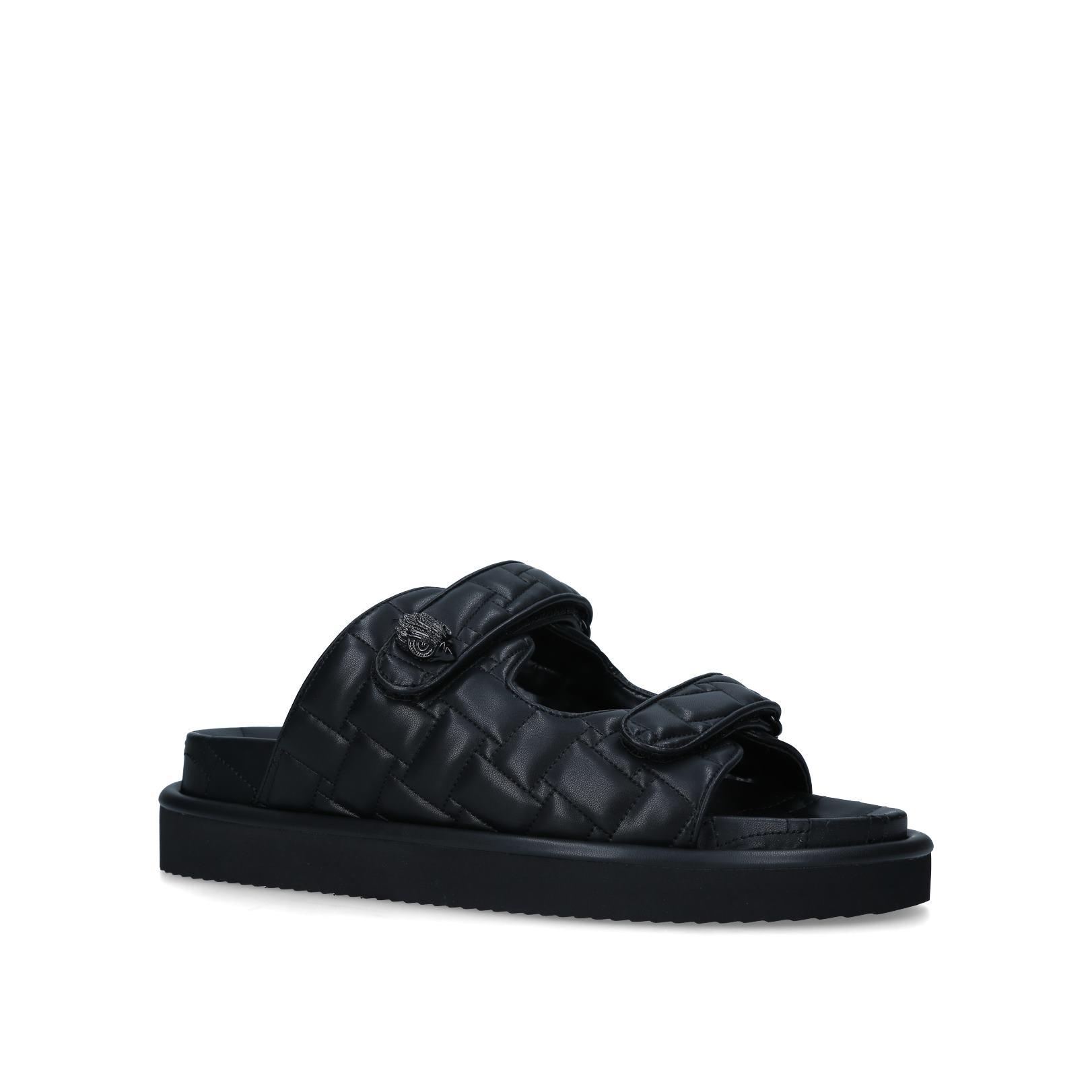 ORSON SLIDE MENS Black buckle mens sliders by KURT GEIGER LONDON display picture 3