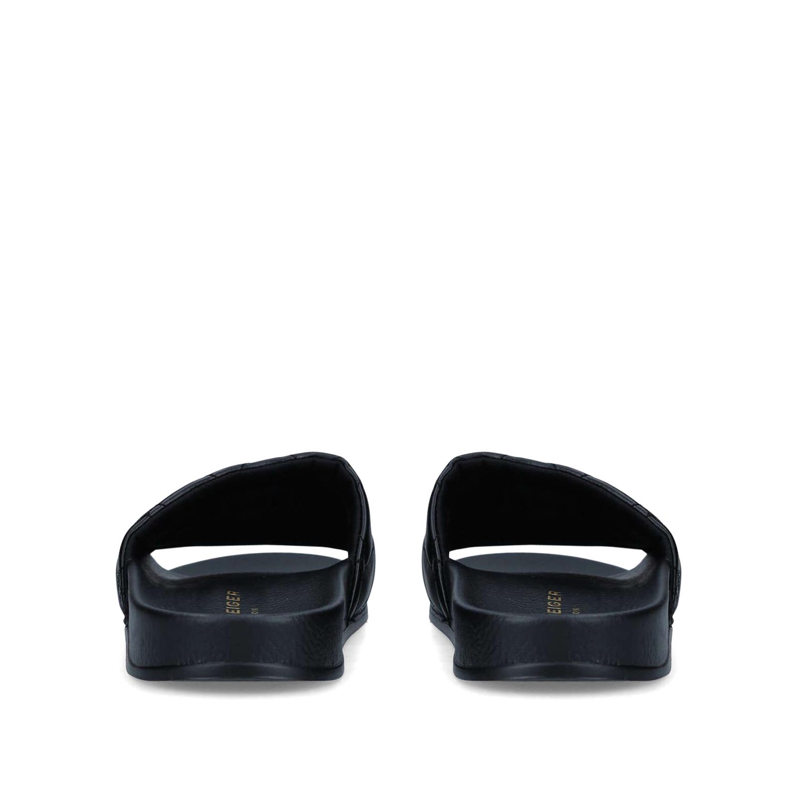MILO EAGLE Black Quilted Slip On Sandal by KURT GEIGER LONDON display picture 1