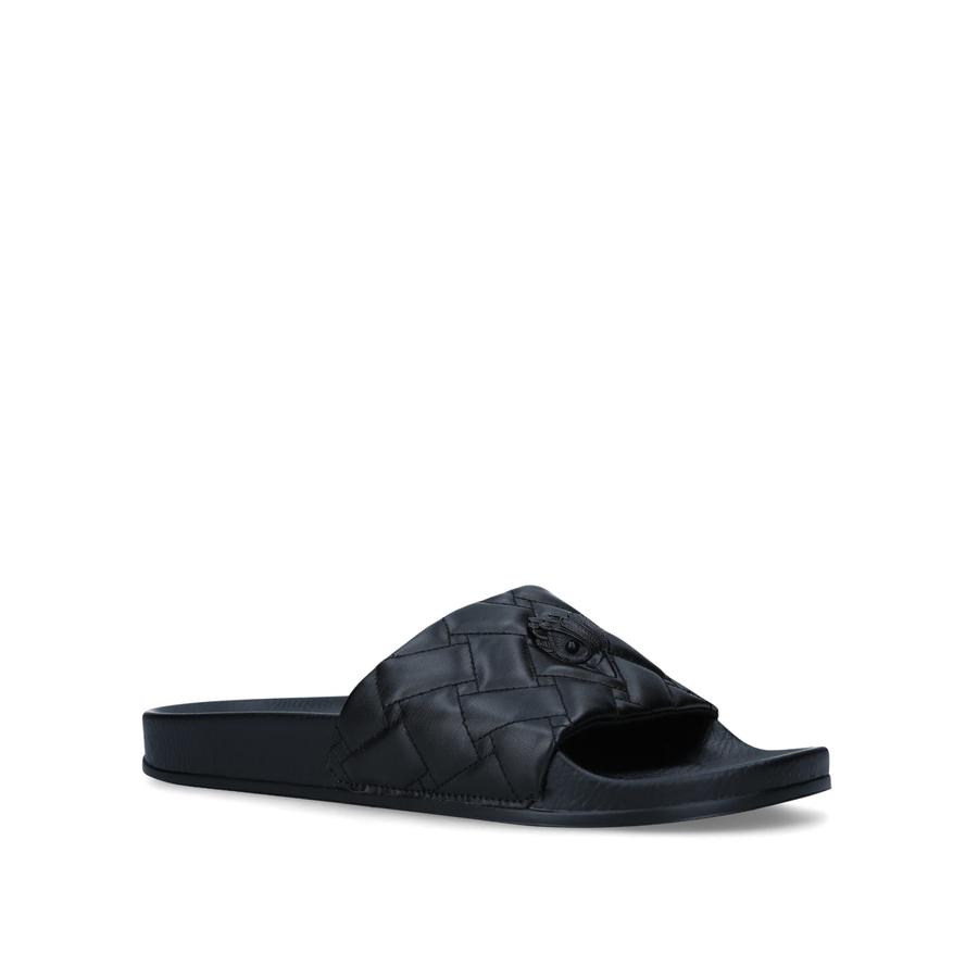 MILO EAGLE Black Quilted Slip On Sandal by KURT GEIGER LONDON display picture 3