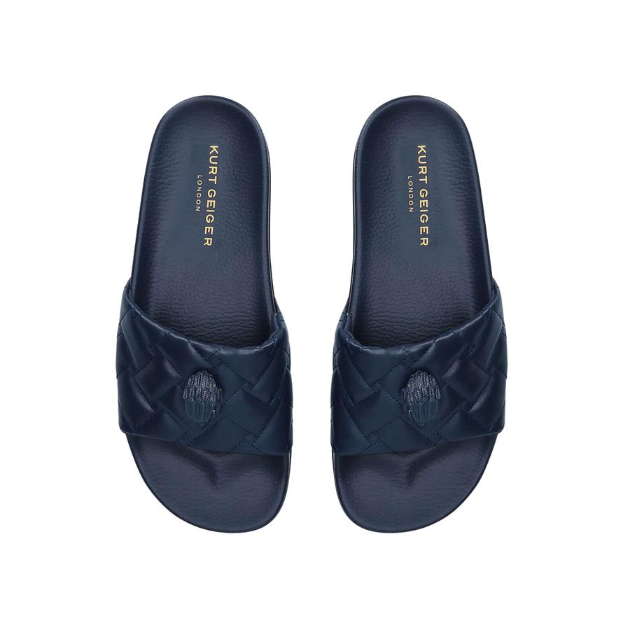 MILO EAGLE Blue Quilted Slip On Sandal by KURT GEIGER LONDON