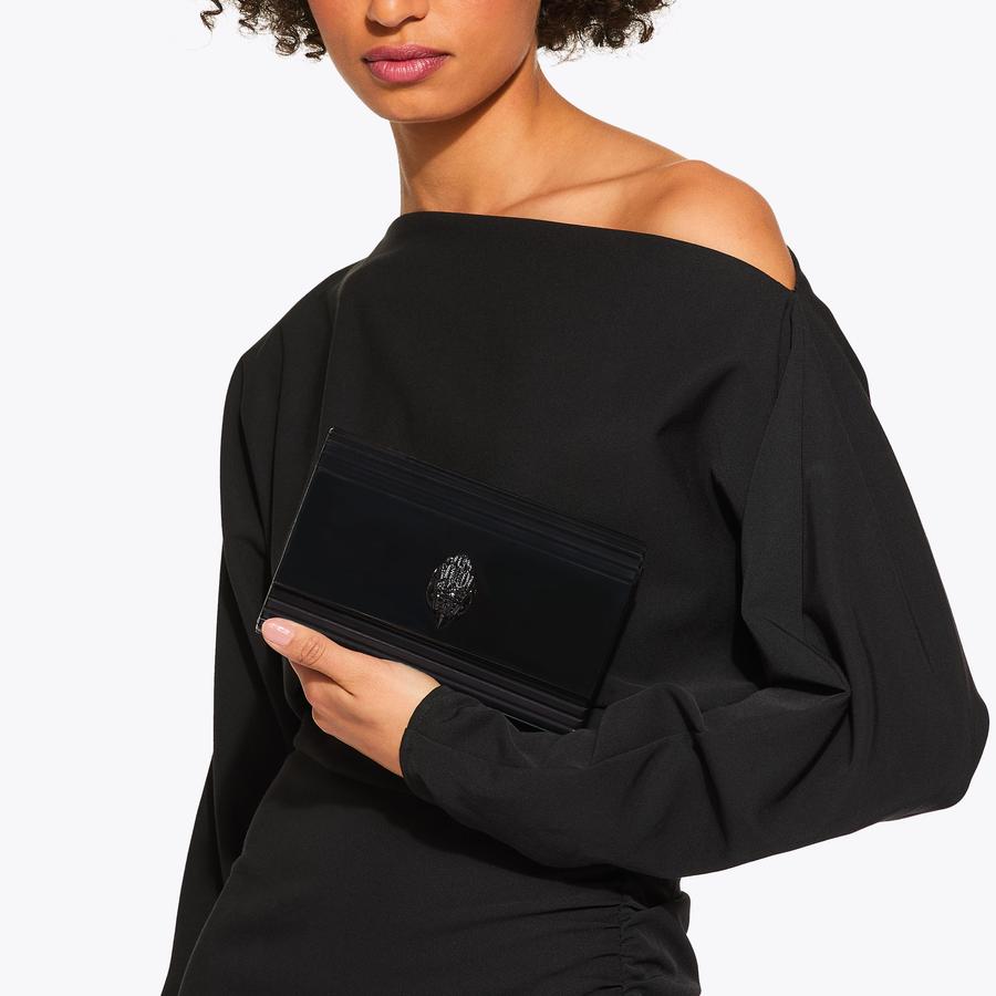 PARTY EAGLE CLUTCH DRENCH Black Acrylic Clutch Purse by KURT