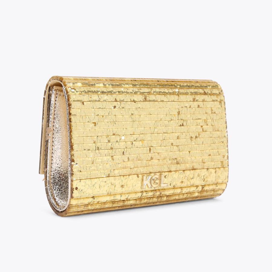 Kurt geiger gold clutch bag sale