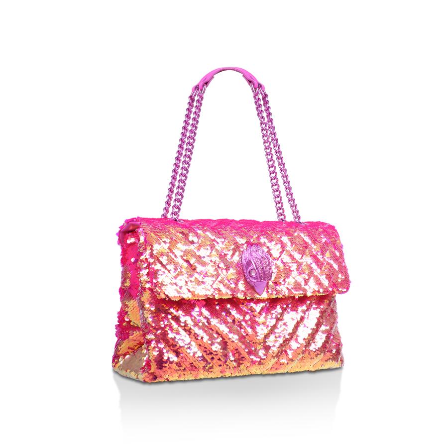 Medium Kensington Sequins Crossbody HOT PINK Bag KURT GEIGER fashion LONDON