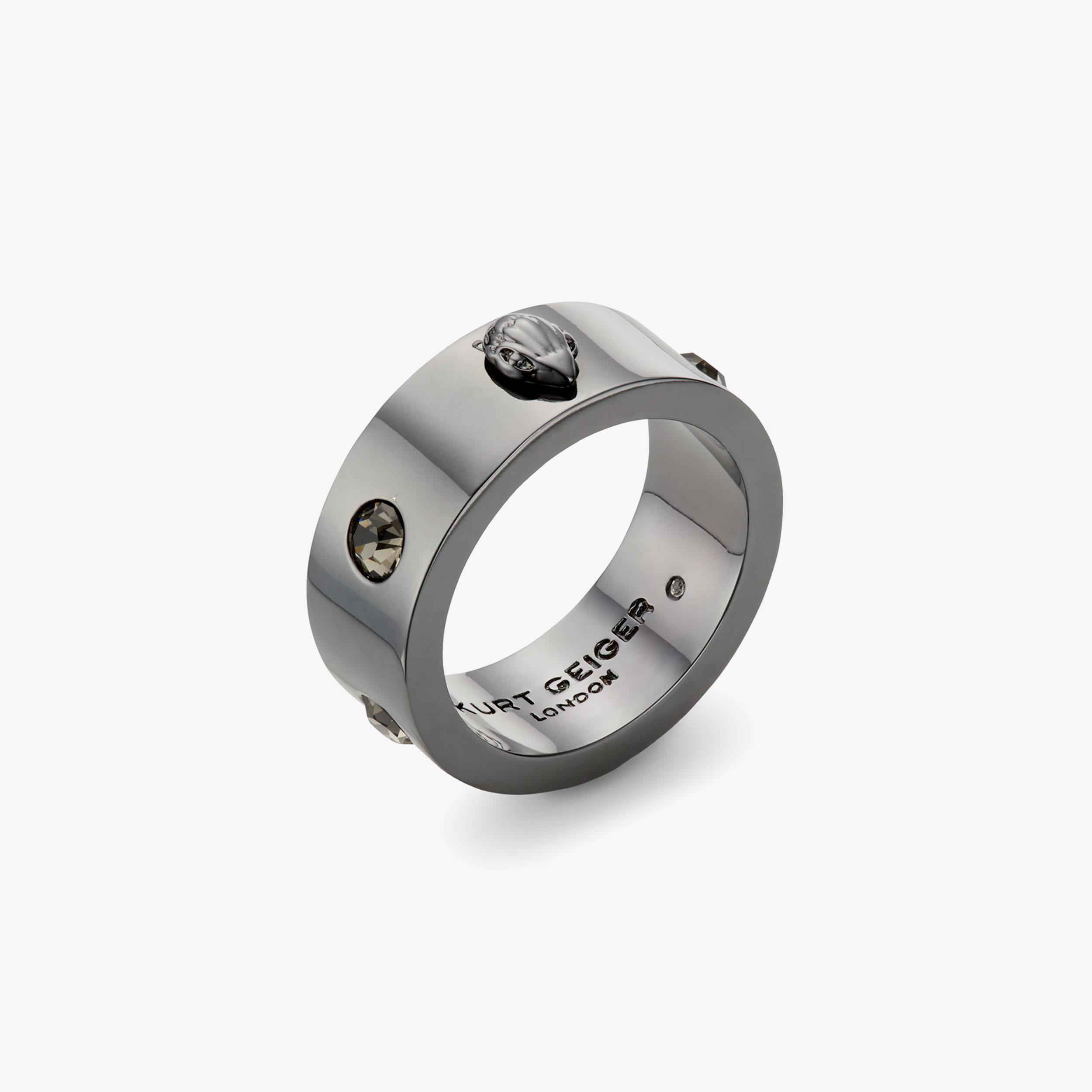 ●C.O.D.O.G. METAL EAGLE RING Gunmetal Structured Metal Eagle Ring by