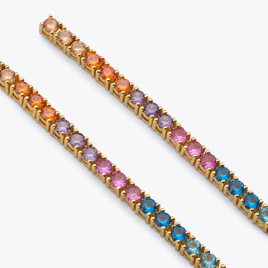 Kurt Geiger Rainbow factory Crystal Chainlink Drop Earrings