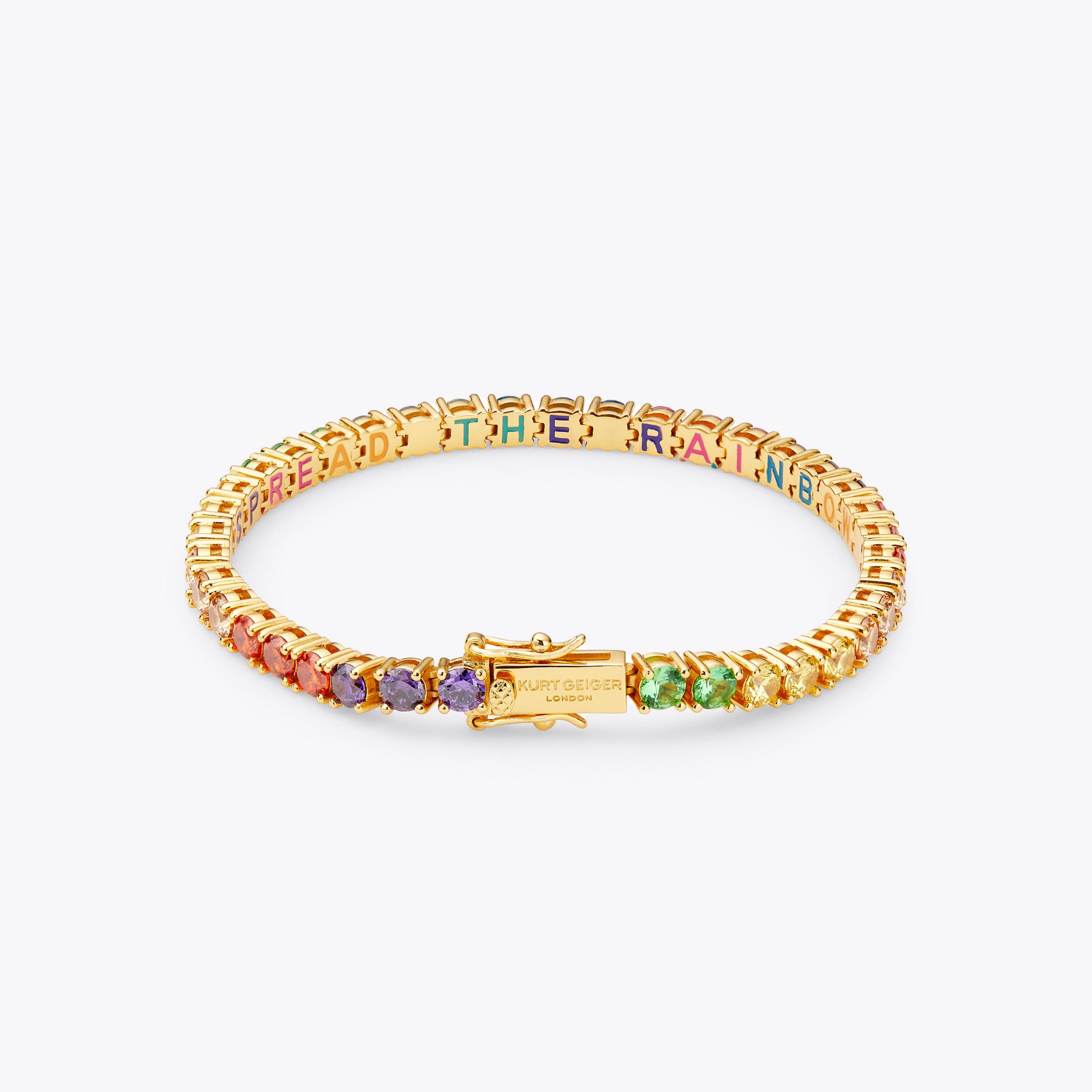 RAINBOW TENNIS BRACELET by KURT GEIGER LONDON