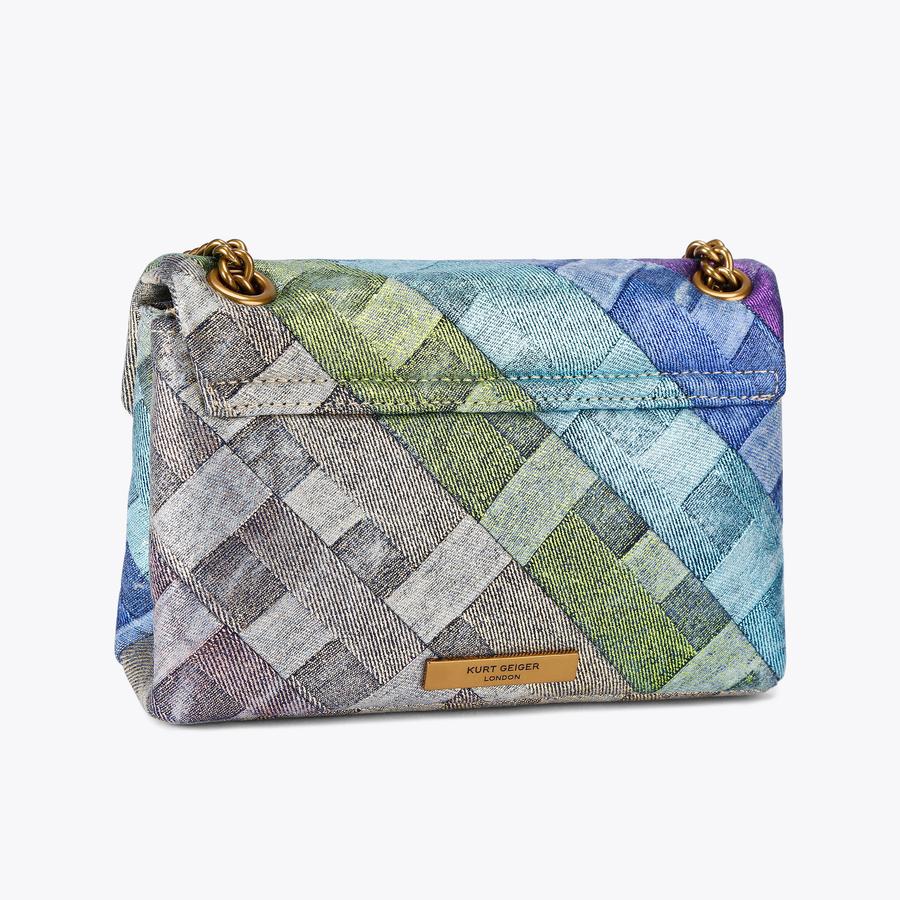 MINI KENSINGTON SOFT BAG Washed Metallic Denim Bag by KURT