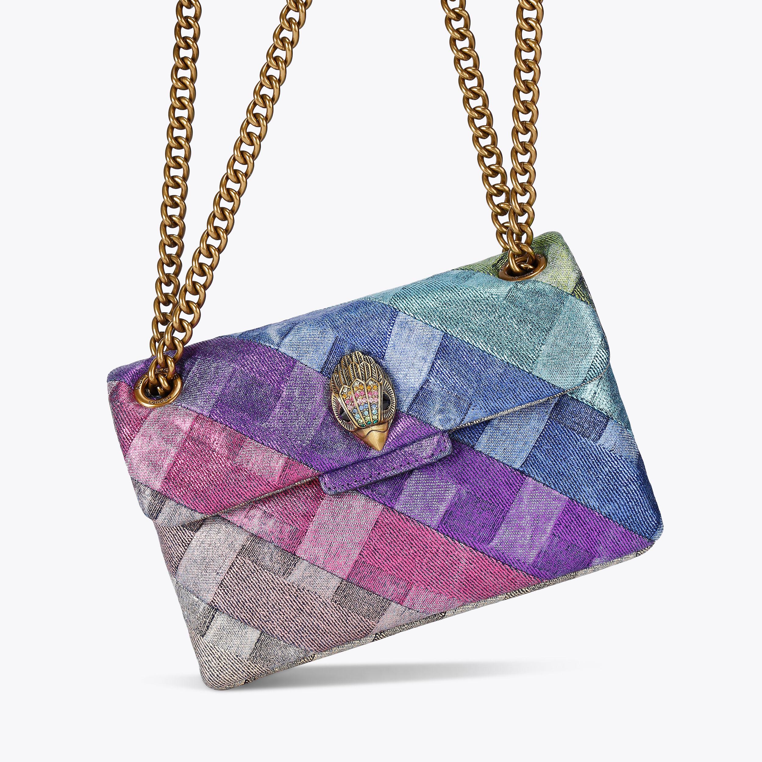 MINI KENSINGTON SOFT BAG Washed Metallic Denim Bag by KURT