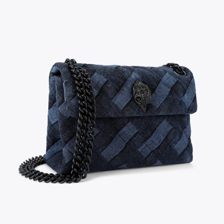 MINI KENSINGTON SOFT BAG Dark Wash Denim Weave Mini Bag by