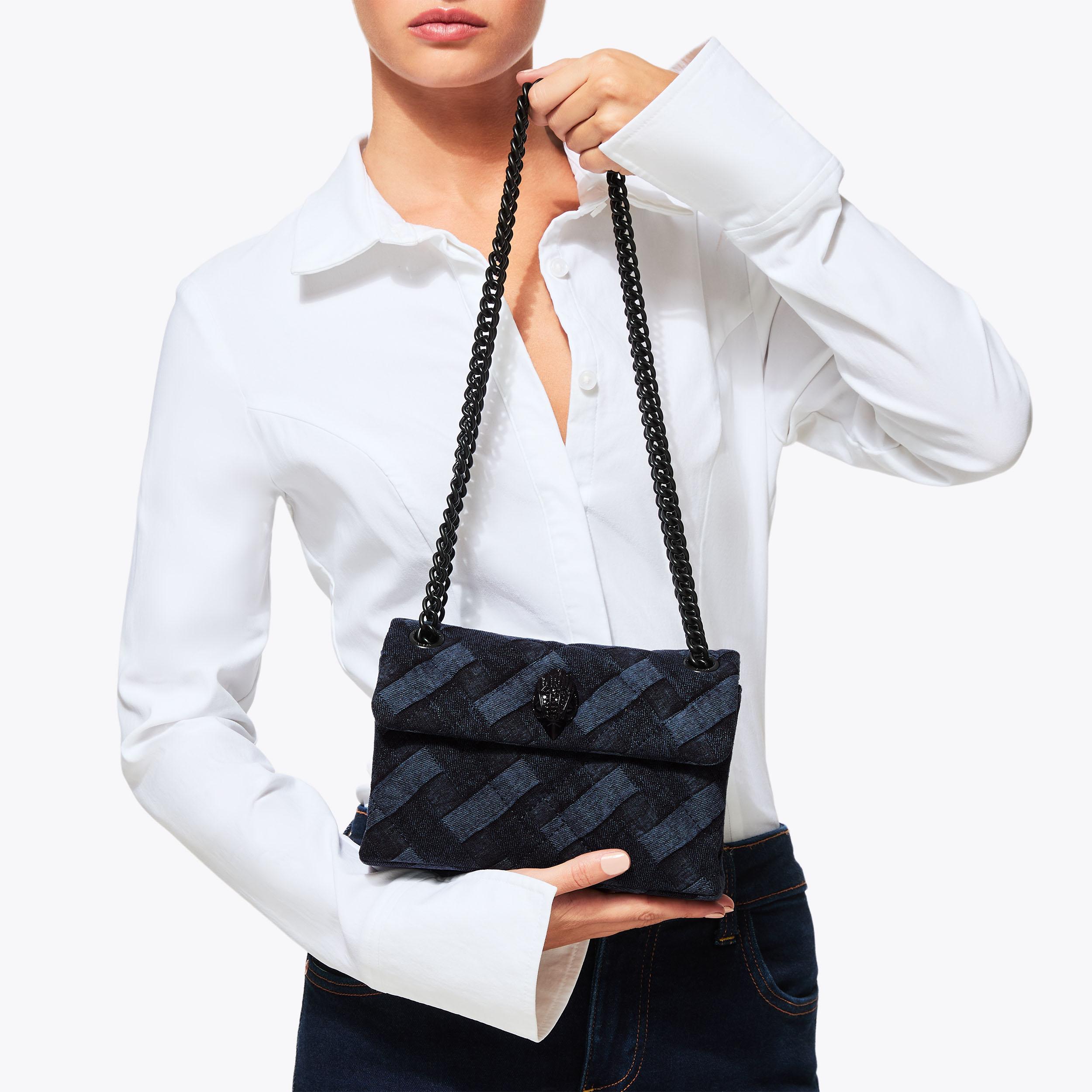 MINI KENSINGTON SOFT BAG Dark Wash Denim Weave Mini Bag by KURT