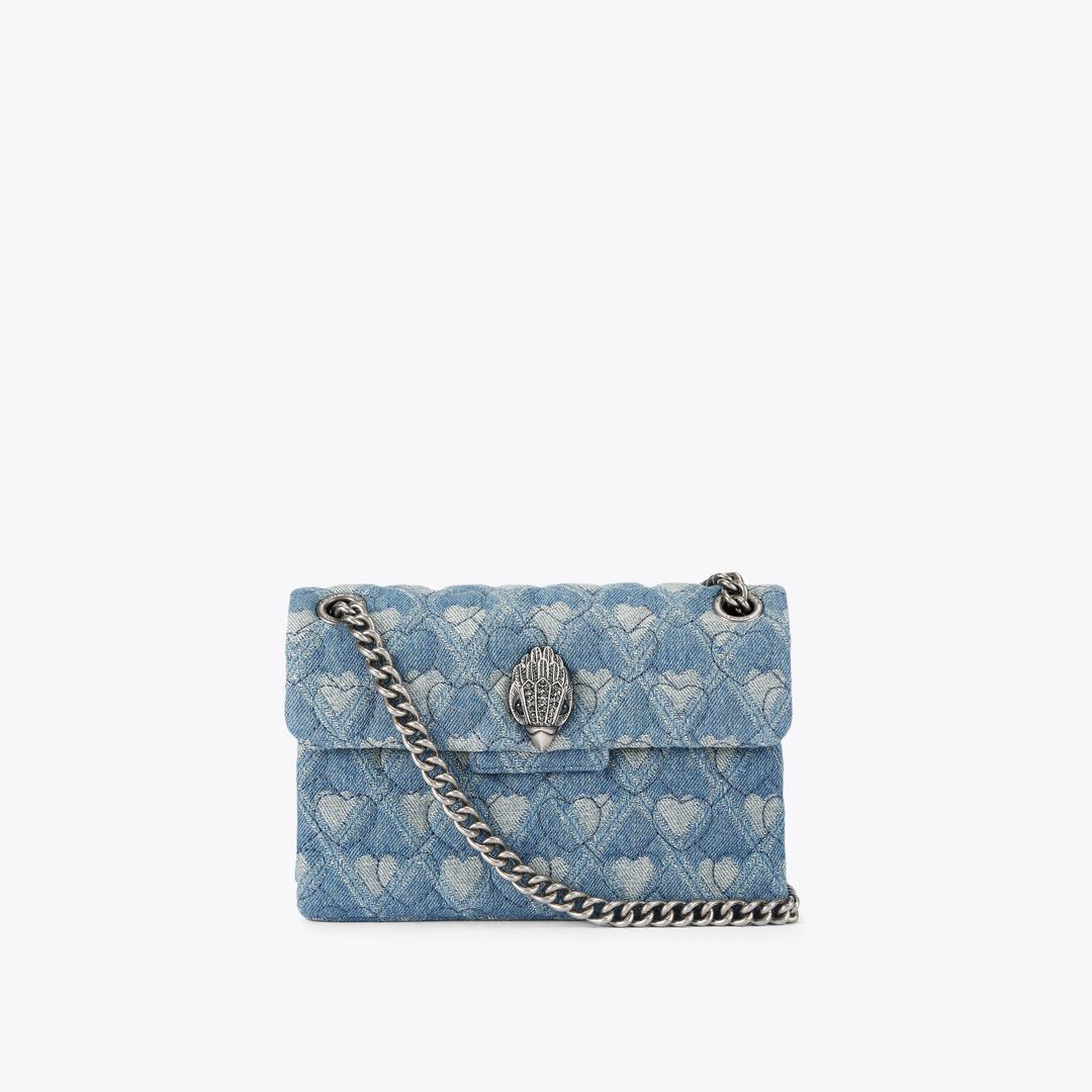 Mini Kensington Soft BAG Denim Heart Cross Body Bag By Kurt Geiger London · Kurt Geiger London