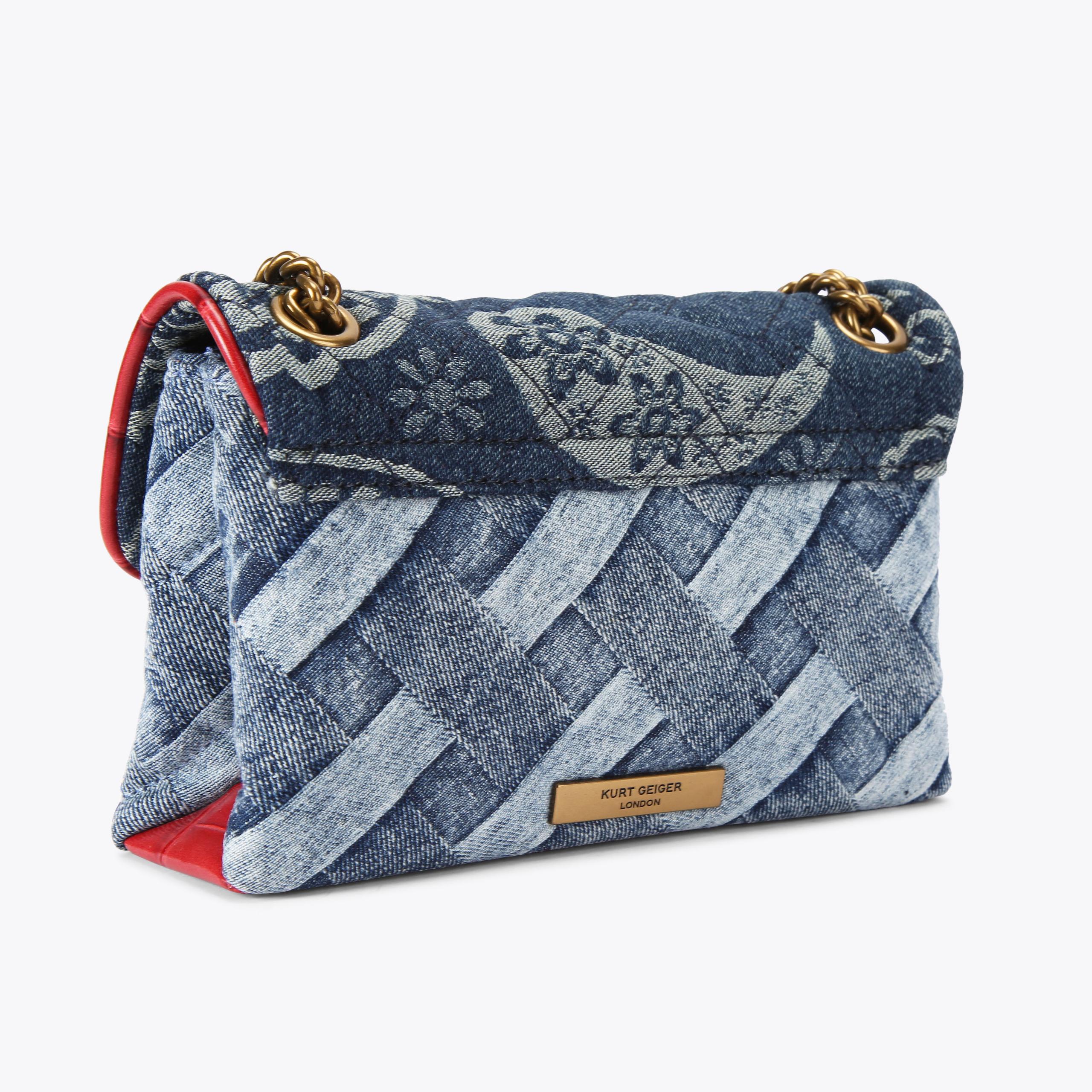 Mini Kensington Denim Paisley Bag | Kurt Geiger