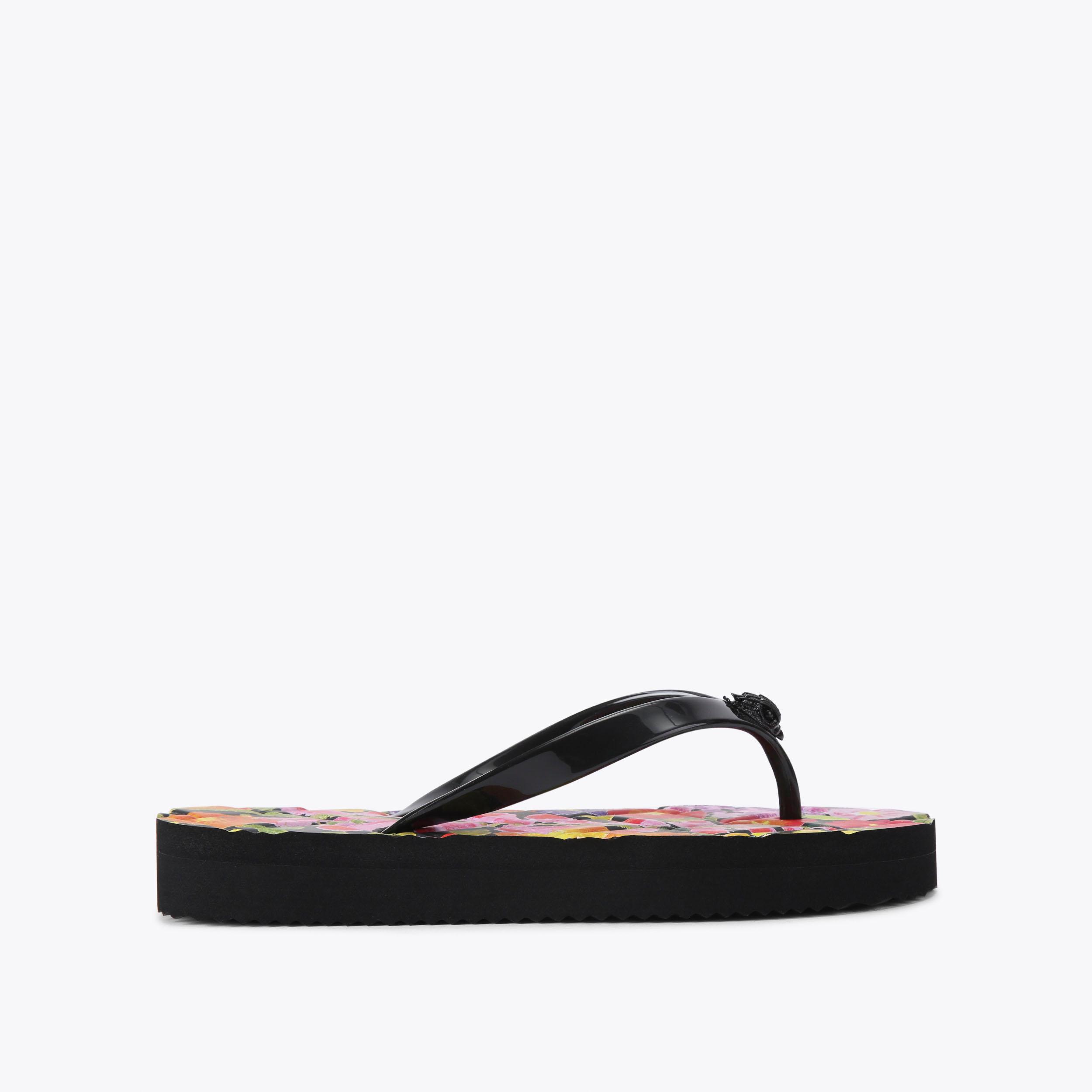 KENSINGTON Q FLIP FLOP Orange Swirl Sandal by KURT GEIGER LONDON