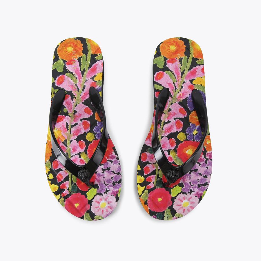 KENSINGTON Q FLIP FLOP Floral Footbed by KURT GEIGER LONDON