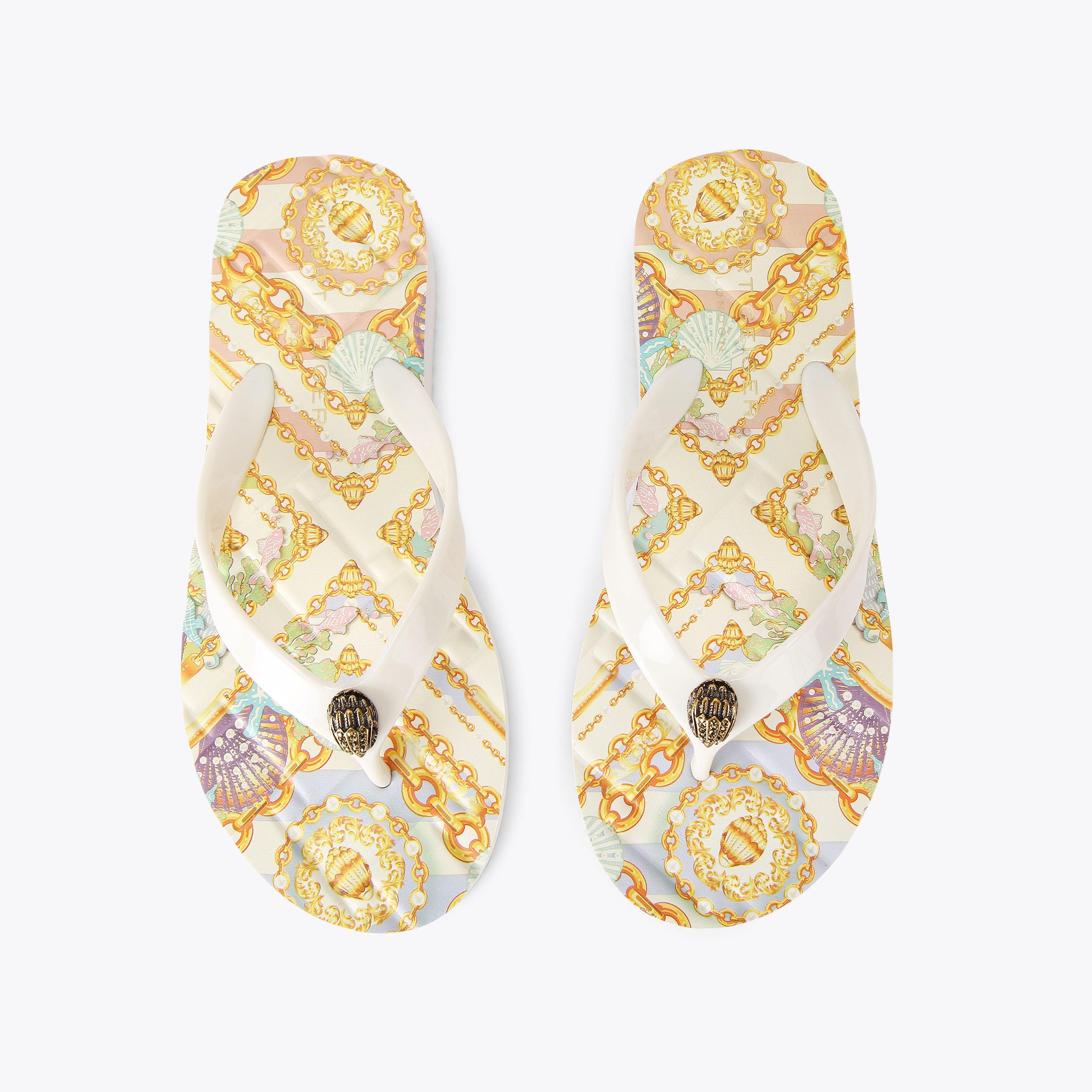 KENSINGTON Q FLIP FLOP Seashell Flip Flops by KURT GEIGER LONDON