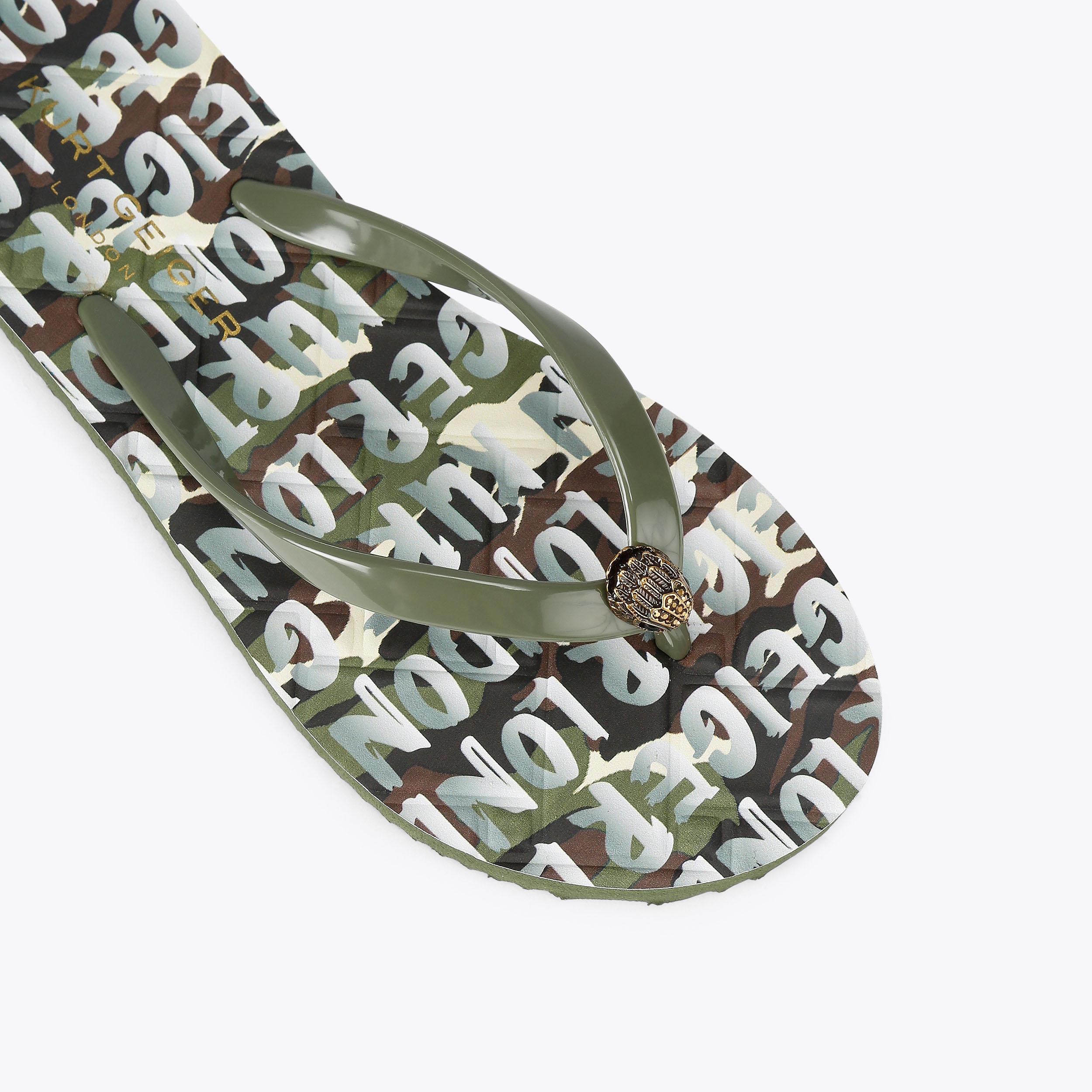 KENSINGTON Q FLIP FLOP Camouflage Flip Flop Sandal by Kurt Geiger 