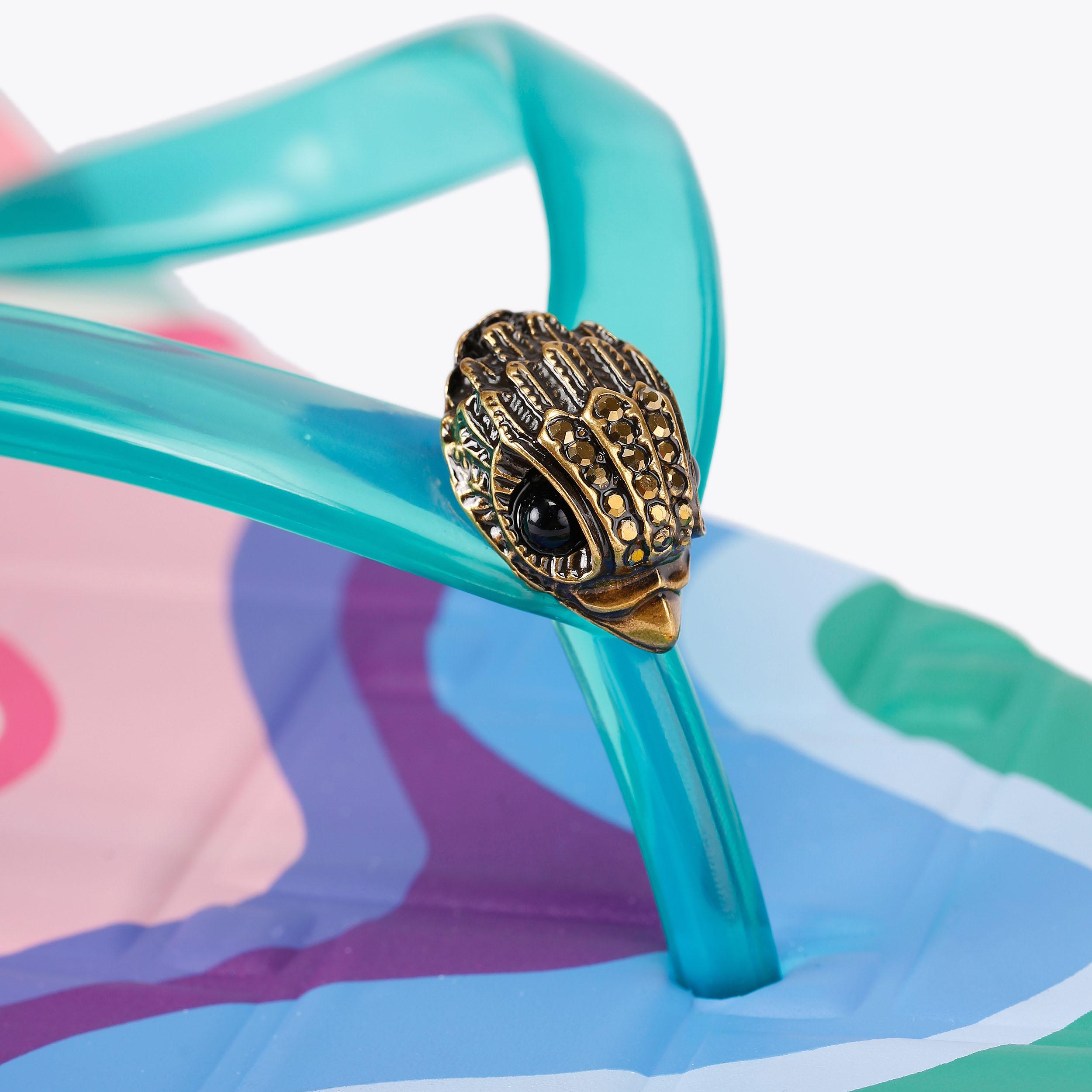 KENSINGTON Q FLIP FLOP Rainbow Swirl Flip Flop by Kurt Geiger London