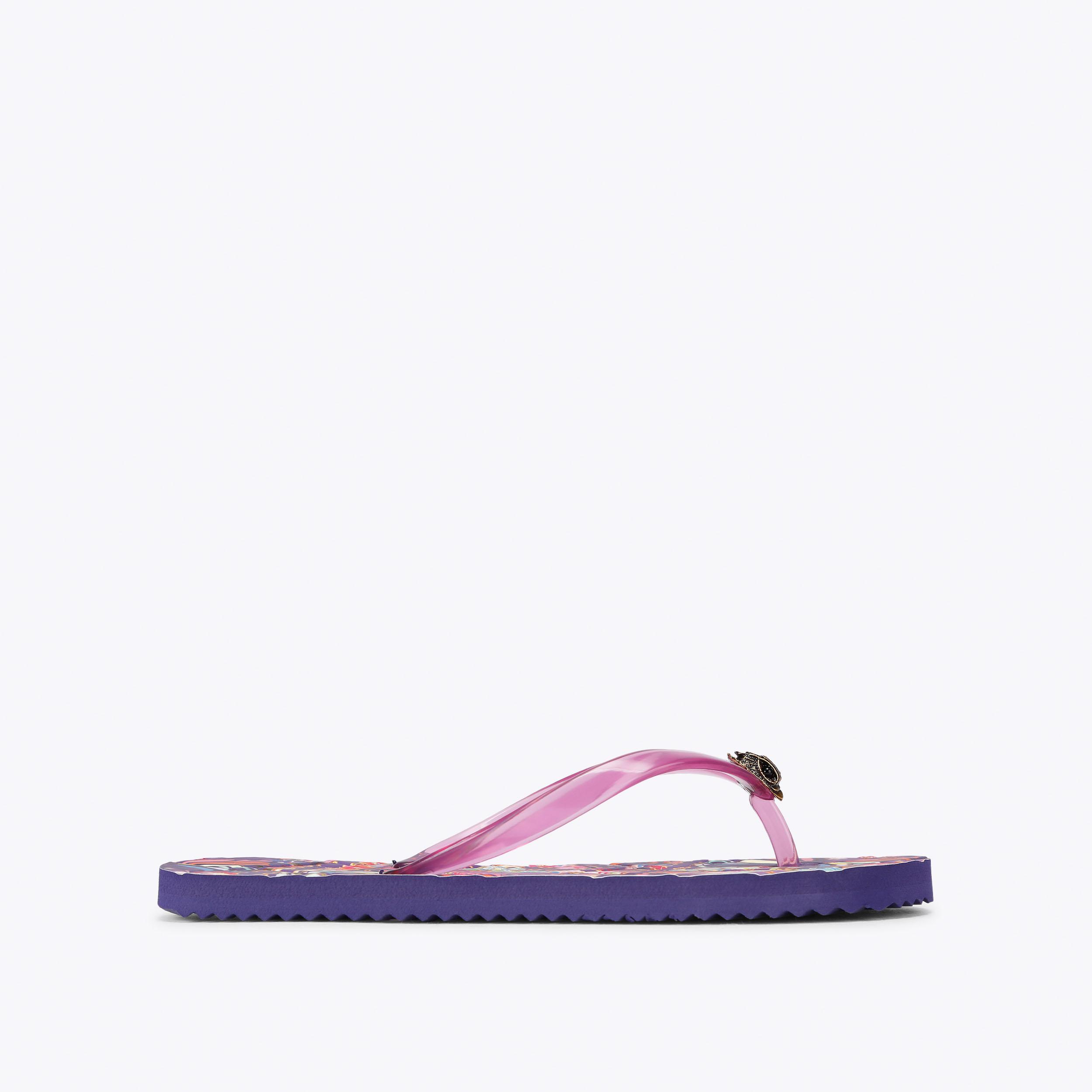 Kensington Flip Flops with Floral Footbed | Kurt Geiger