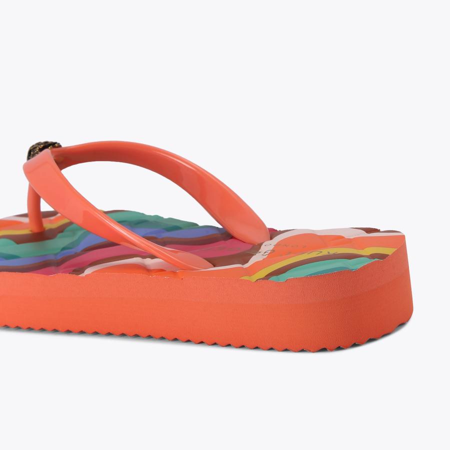 【送料込】 Q KENSINGTON FLIP LONDON GEIGER KURT by Sandal Swirl Orange FLOP ゴルフバッグ・キャディバッグ