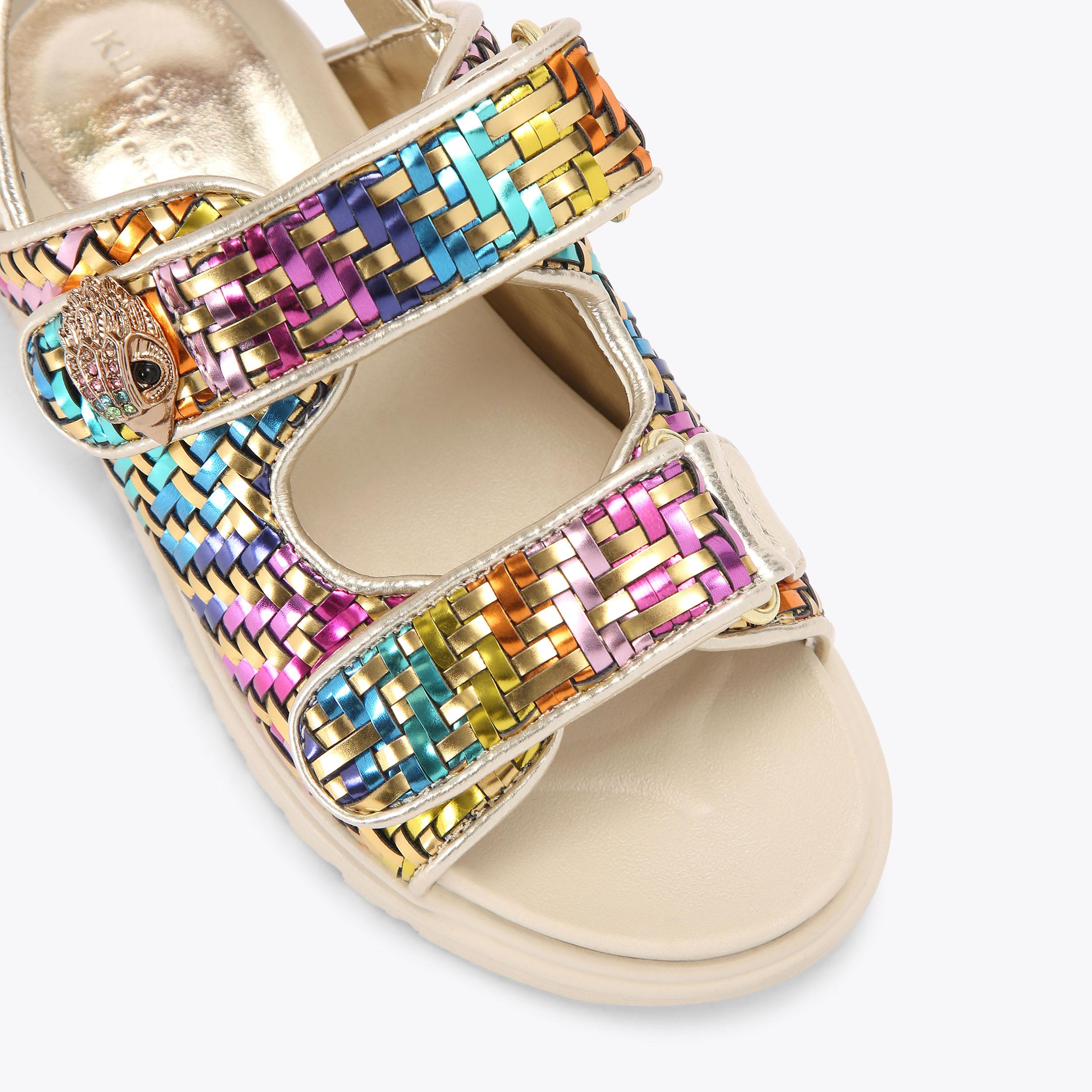 MINI ORSON Metallic Woven Sandal by KURT GEIGER LONDON