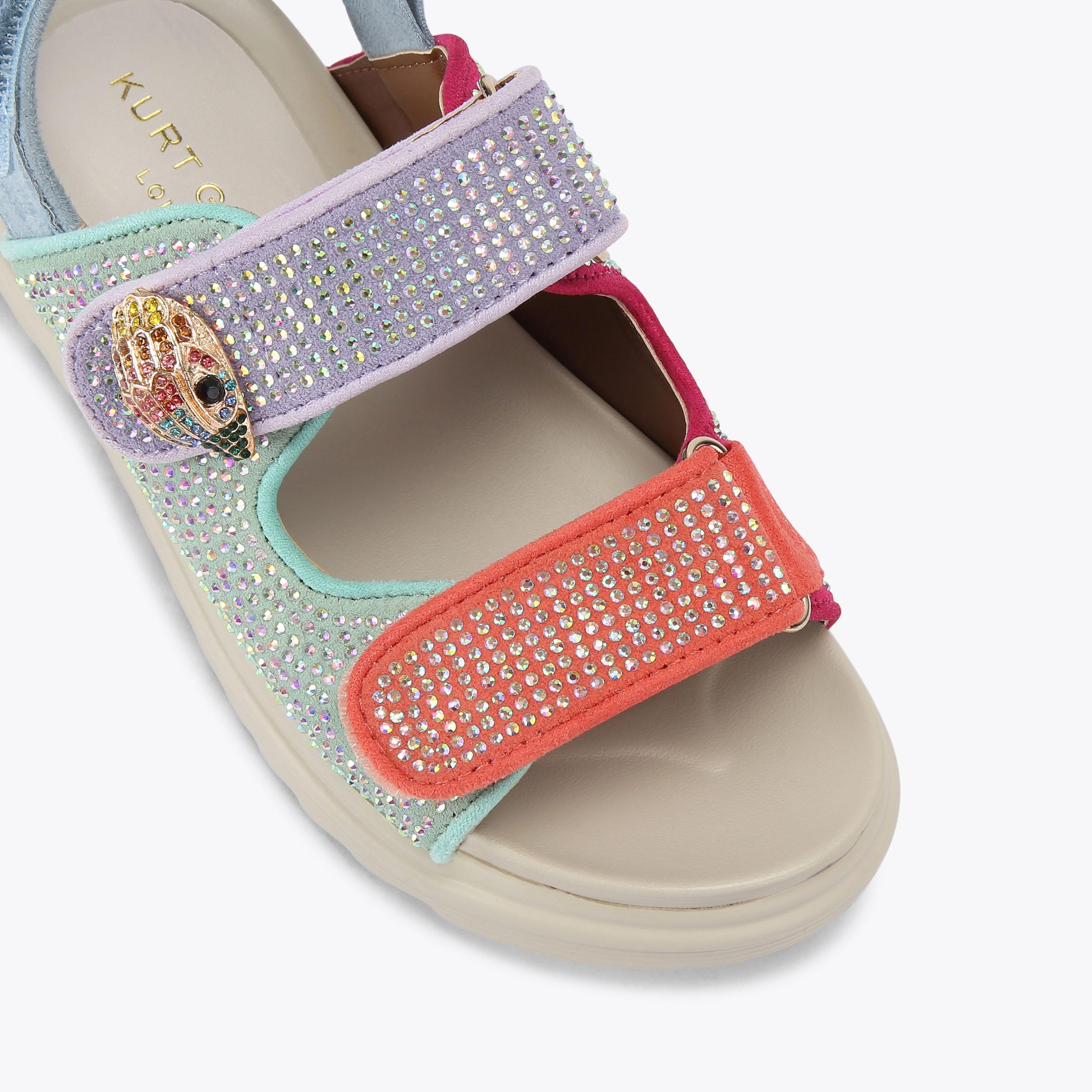 MINI ORSON Suede Crystal Mini Orson Sandal by Kurt Geiger London