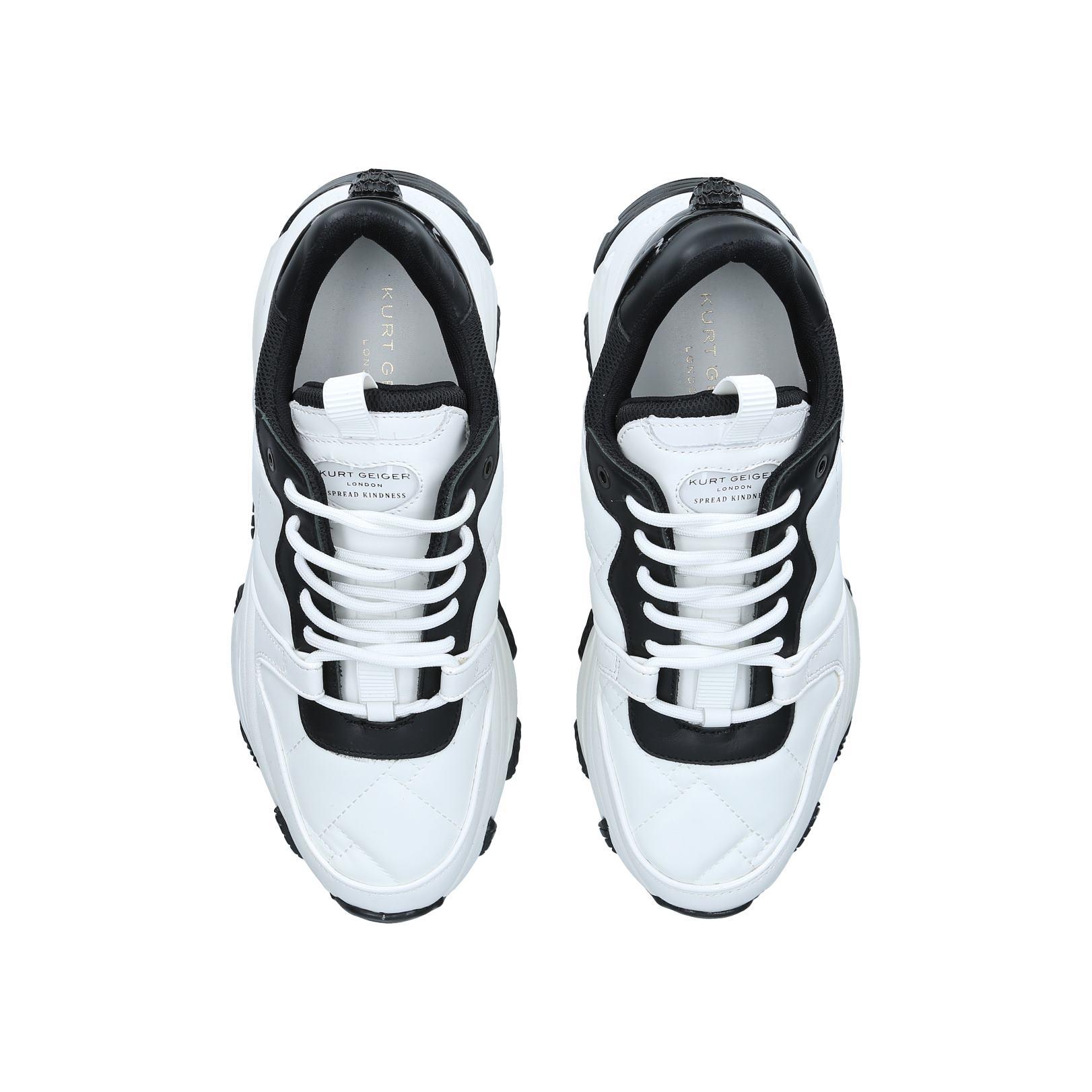 LETTIE EAGLE MENS White Black Leather Chunky Sneakers by KURT GEIGER LONDON