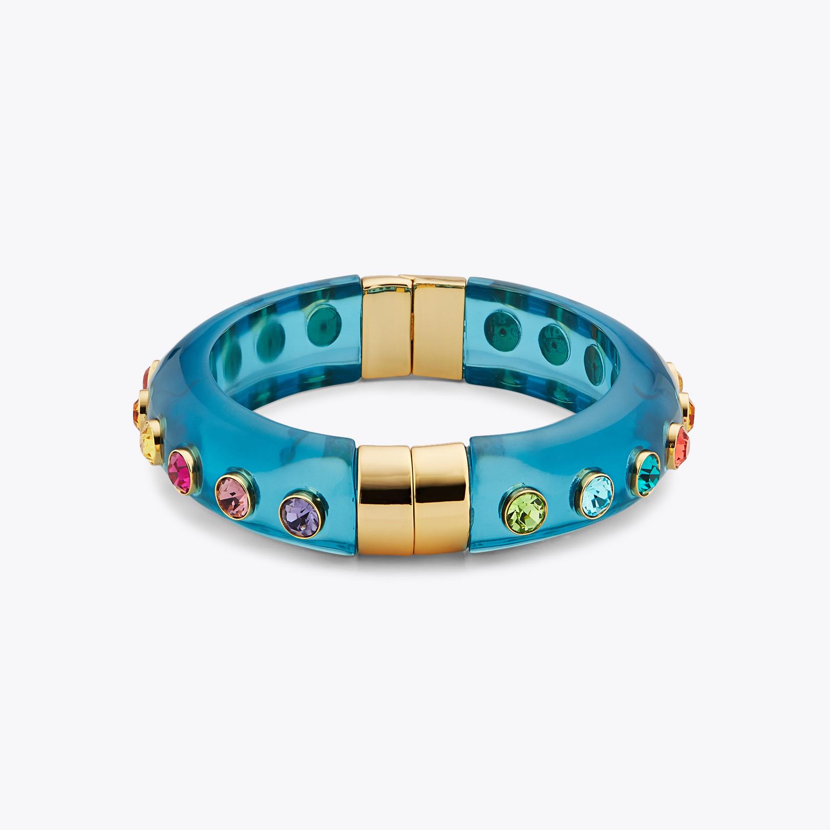 RESIN MEDIUM BANGLE Mid Blue Chunky Resin Bangle by KURT GEIGER LONDON