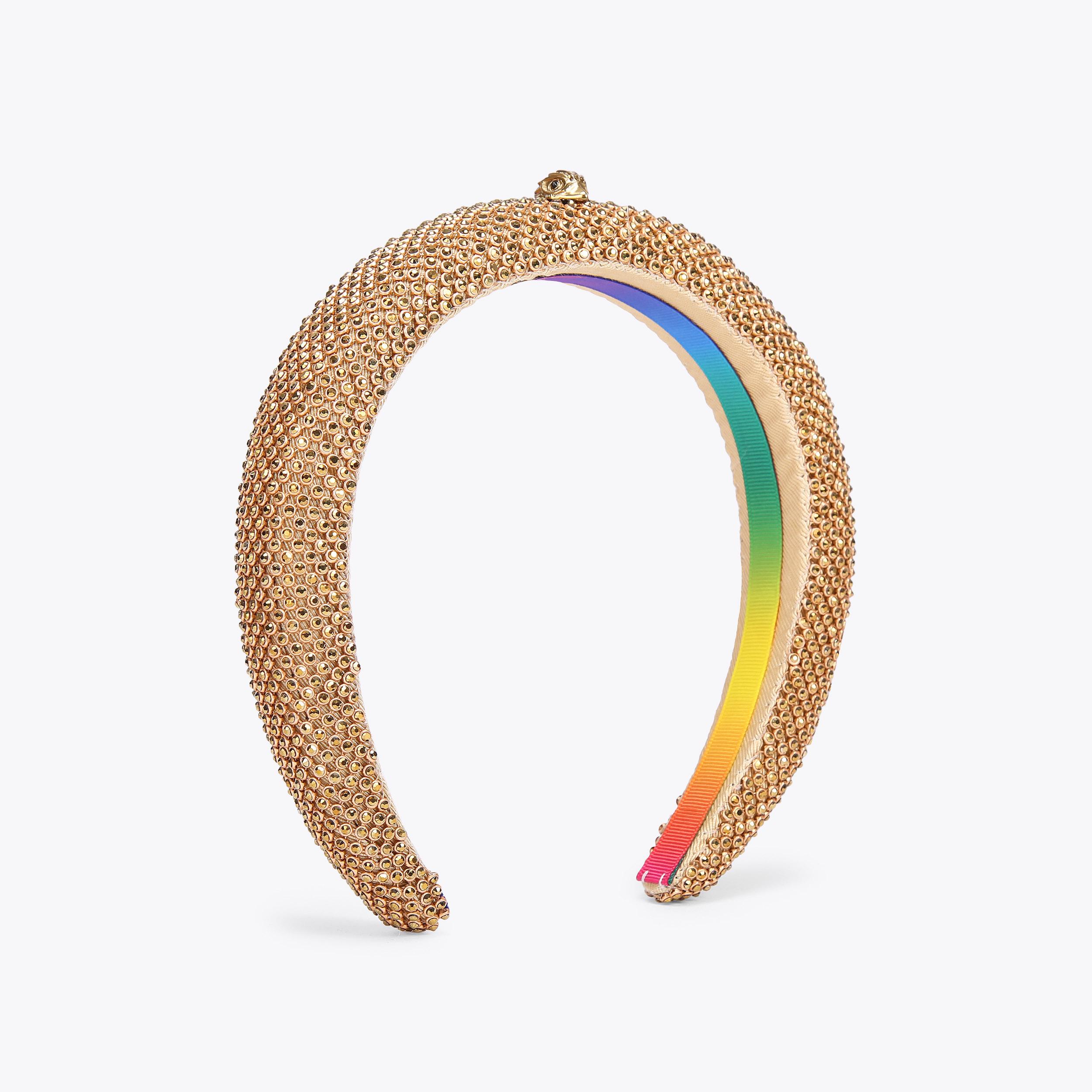 Kurt Geiger Multicolor Embellished Headband Kurt Geiger Gold Crystal Headband New | Mercari main image 2