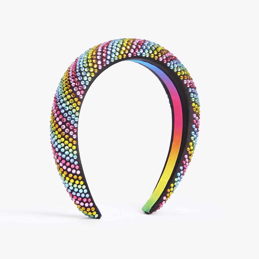 CRYSTAL HEADBAND Crystal Stripe Rainbow Headband by KURT  display picture 3