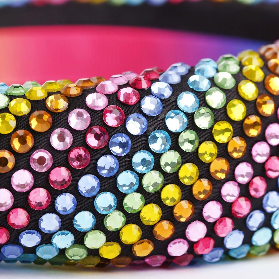 CRYSTAL HEADBAND Crystal Stripe Rainbow Headband by KURT GEIGER LONDON