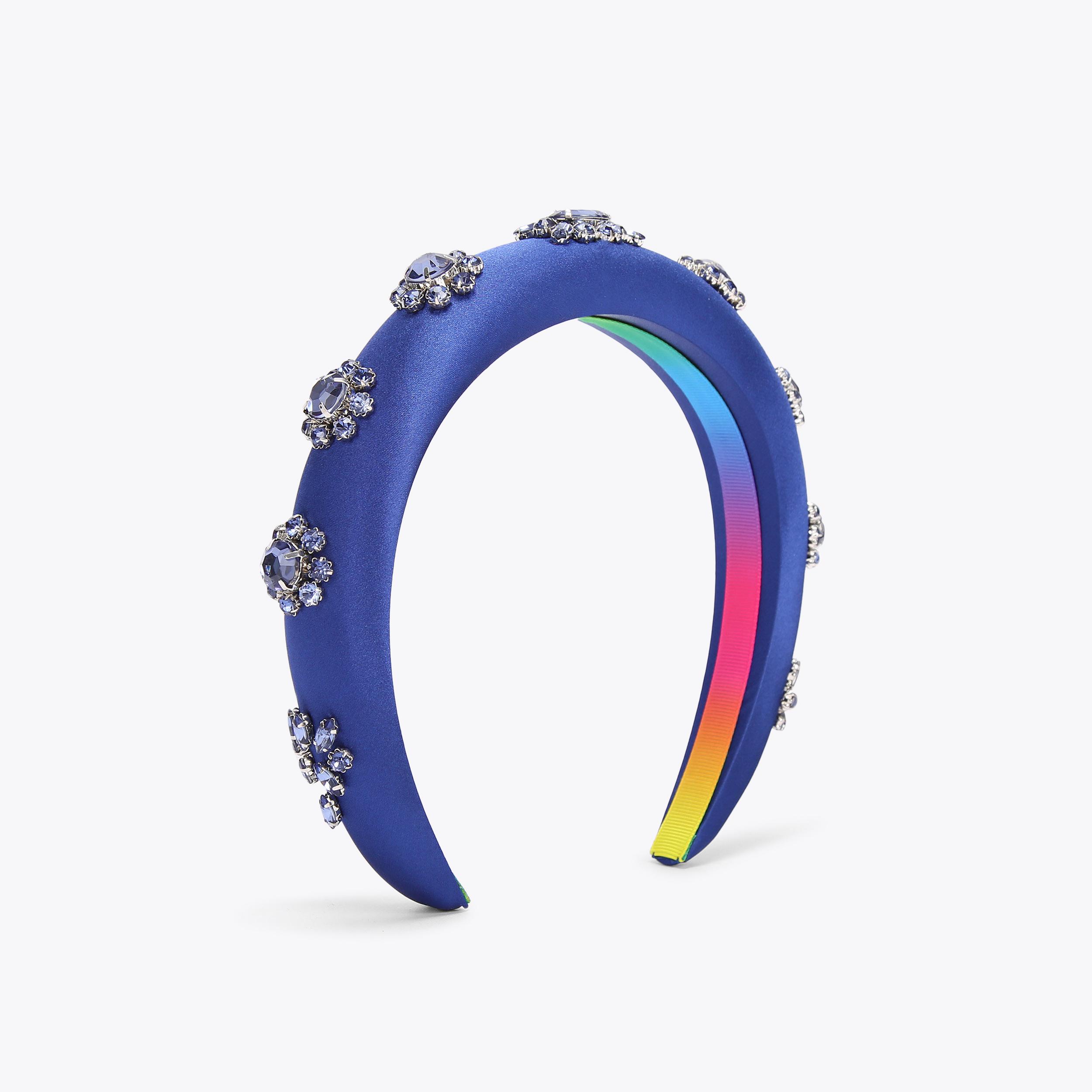 Kurt Geiger Oversized Multicolor Crystals Headband New PRINTED HEADBAND Paisley Printed Headband by KURT GEIGER LONDON main image 4