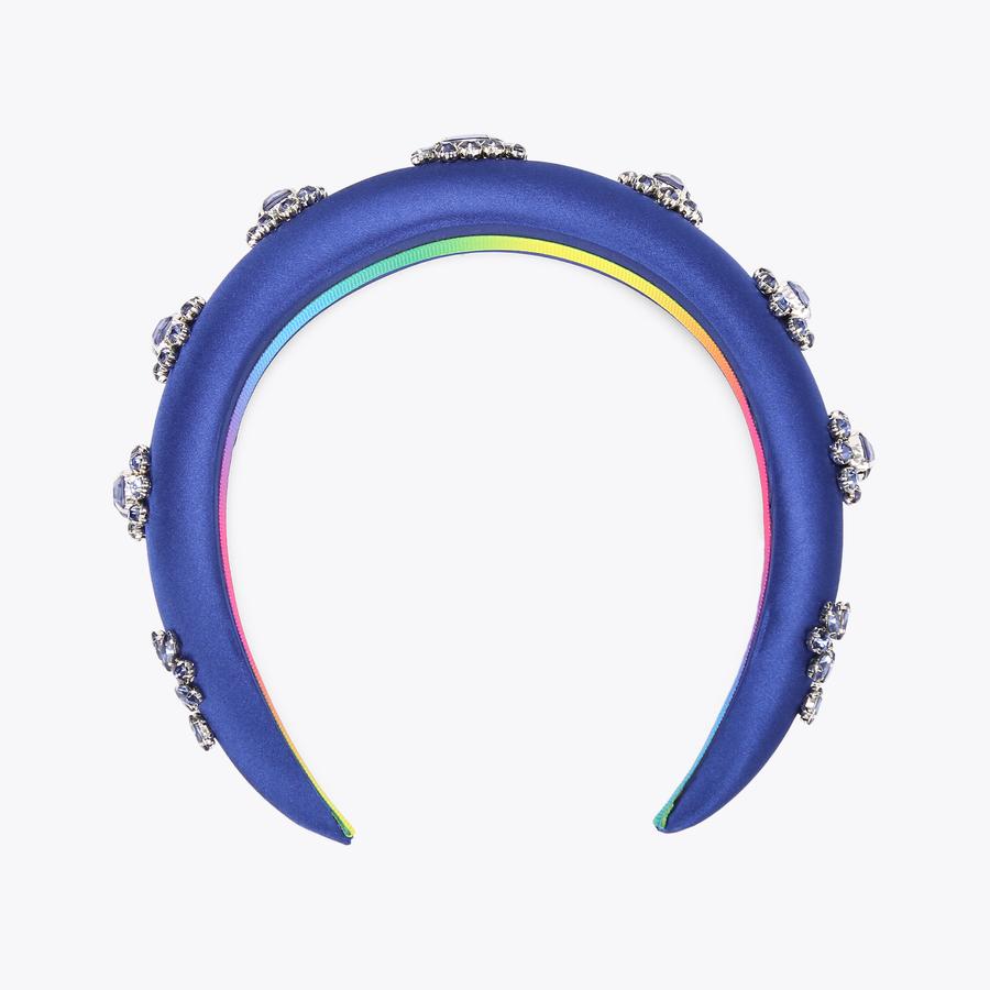 CRYSTAL HEADBAND Satin Royal Blue Crystal Headband by KURT  display picture 3