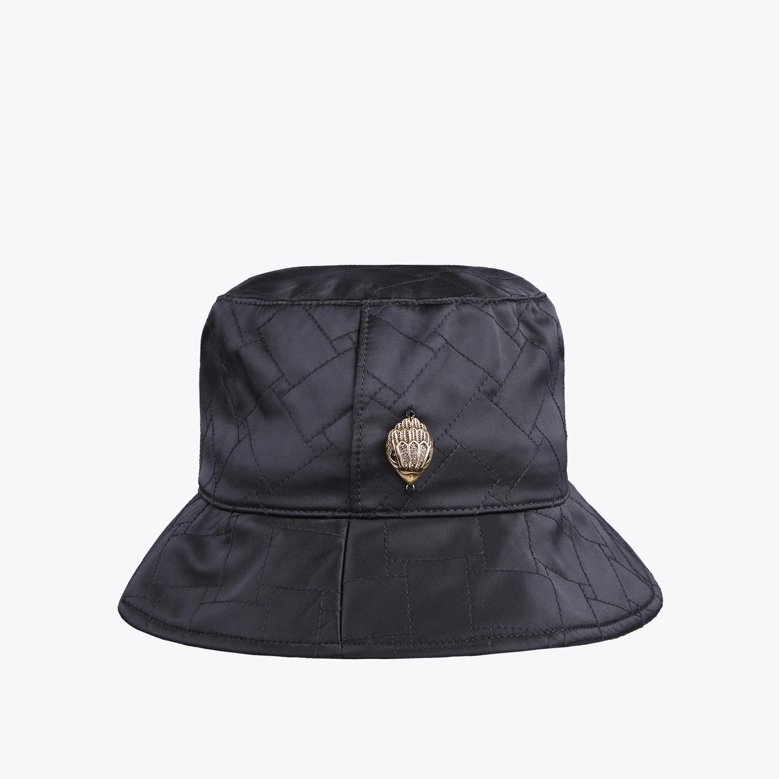 KENSINGTON BUCKET HAT Black Quilted Bucket Hat by KURT  display picture 2