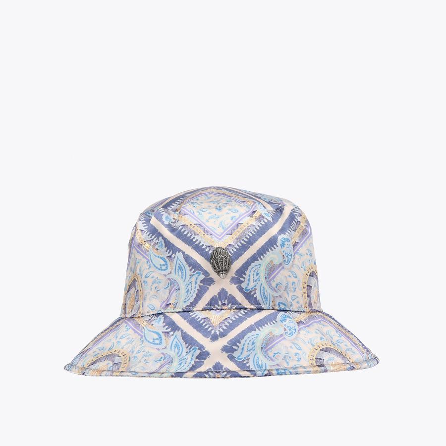 ケンティー　1104545 KENSINGTON BUCKET HAT Blue Paisley Nylon Bucket Hat by KURT