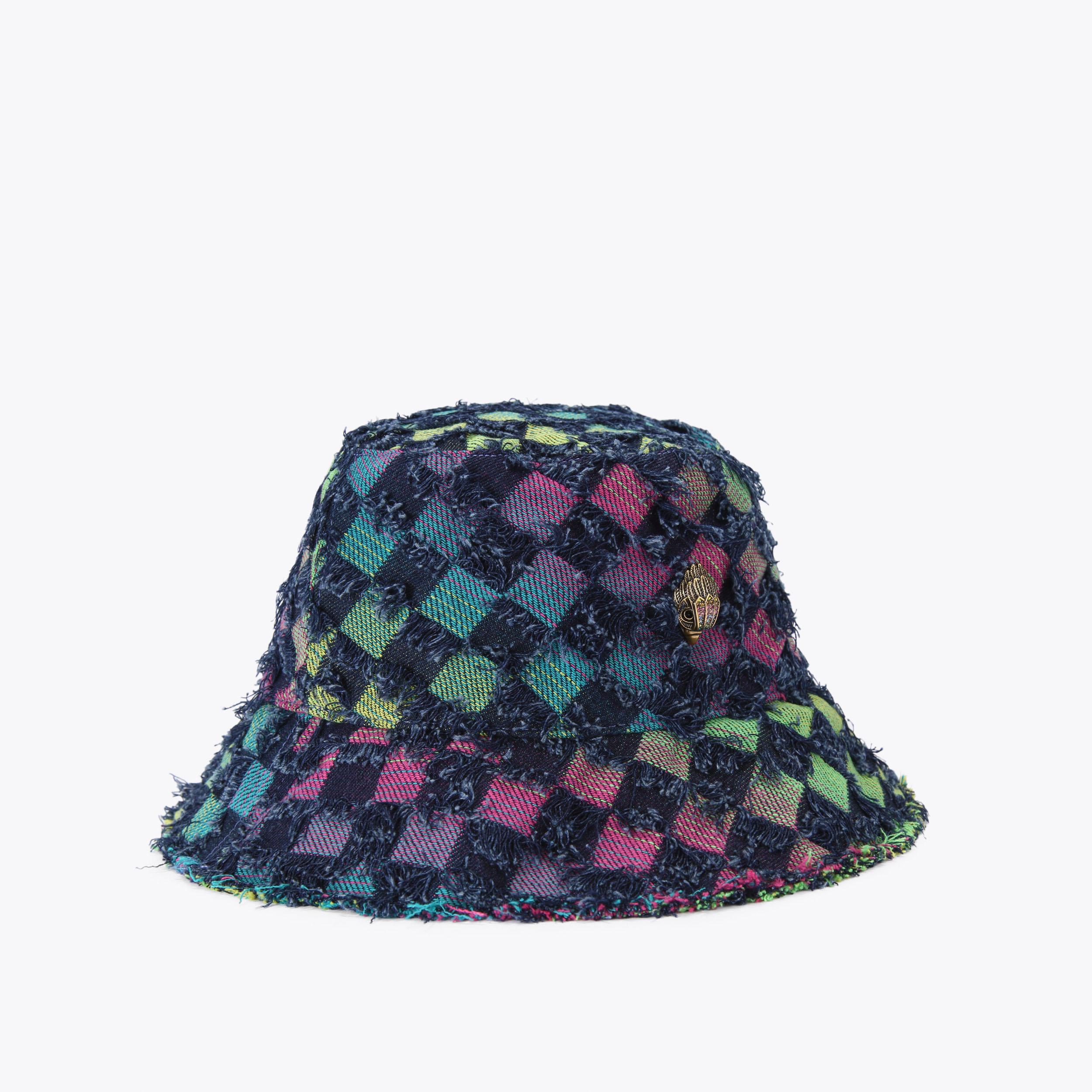 KENSINGTON BUCKET HAT Ombre Frayed Bucket Hat by KURT GEIGER LONDON