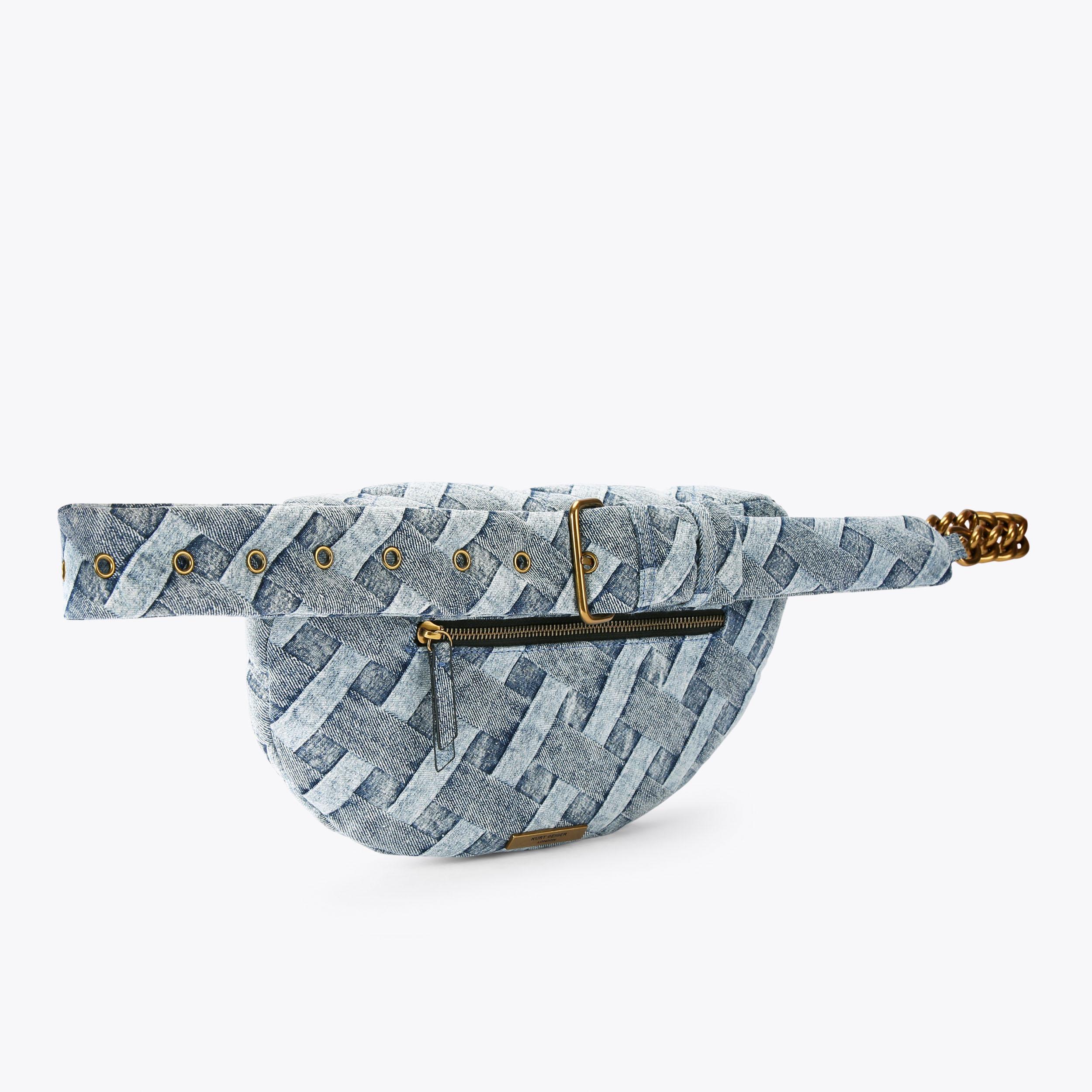 KENSINGTON SOFT BELTBAG Denim Belt Bag by KURT GEIGER LONDON