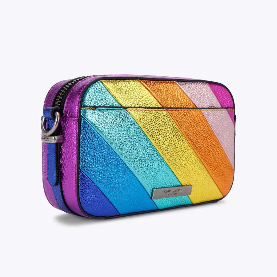 Rainbow Leather Camera Purse | Kurt Geiger display picture 1
