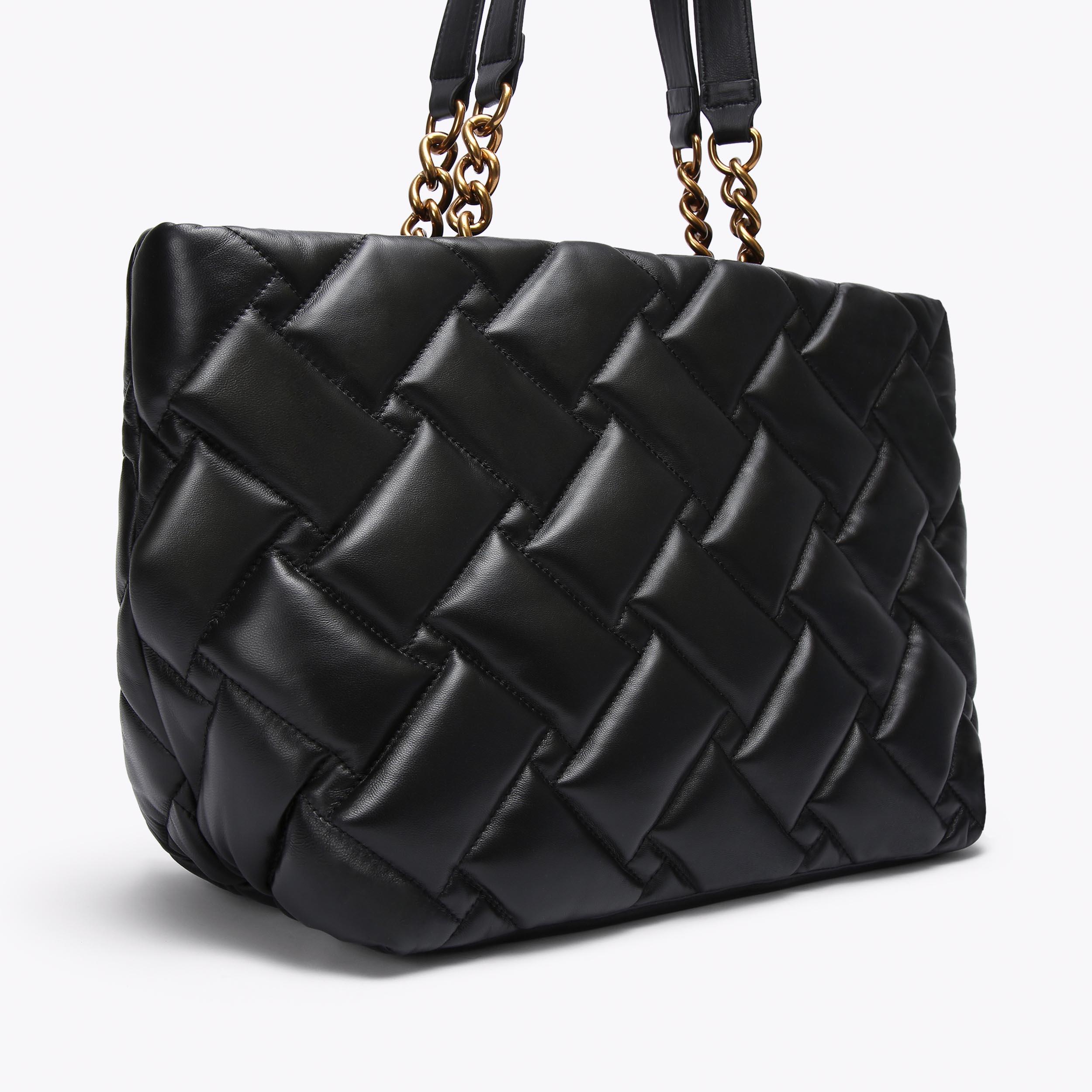 ★送料・関税込★DIMANCHE★KENSINGTON CAKE BAG★ KENSINGTON SOFT SHOPPER Black Quilted Shopper Purse by KURT
