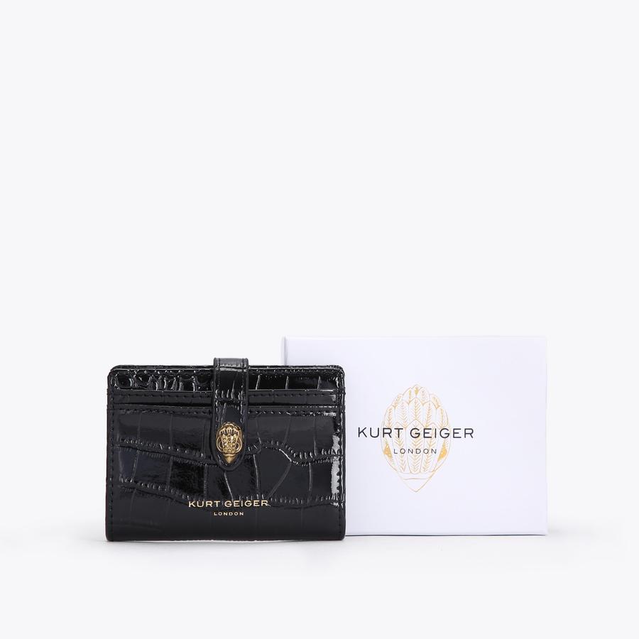 MULTI CARD HOLDER Croc Embossed Leather Card Holder by KURT GEIGER