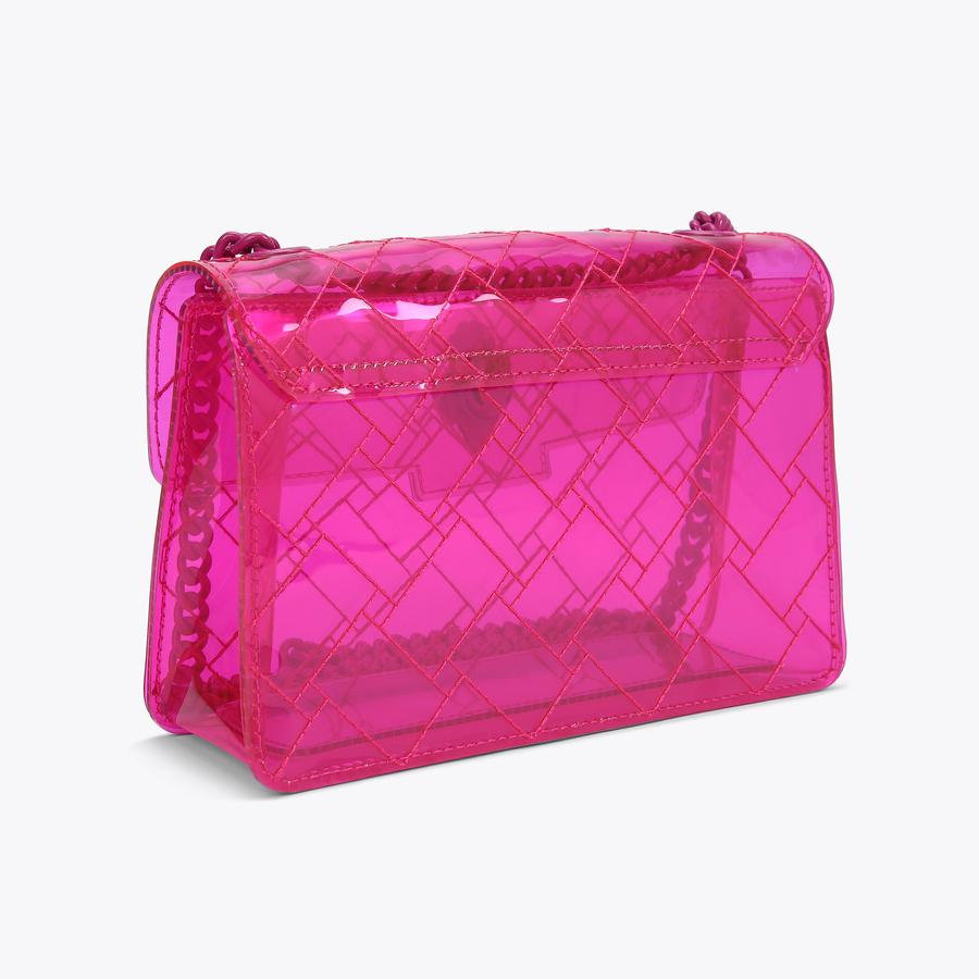 VINYL MD KENSINGTON Pink Vinyl Medium Kensington Cross Body Purse