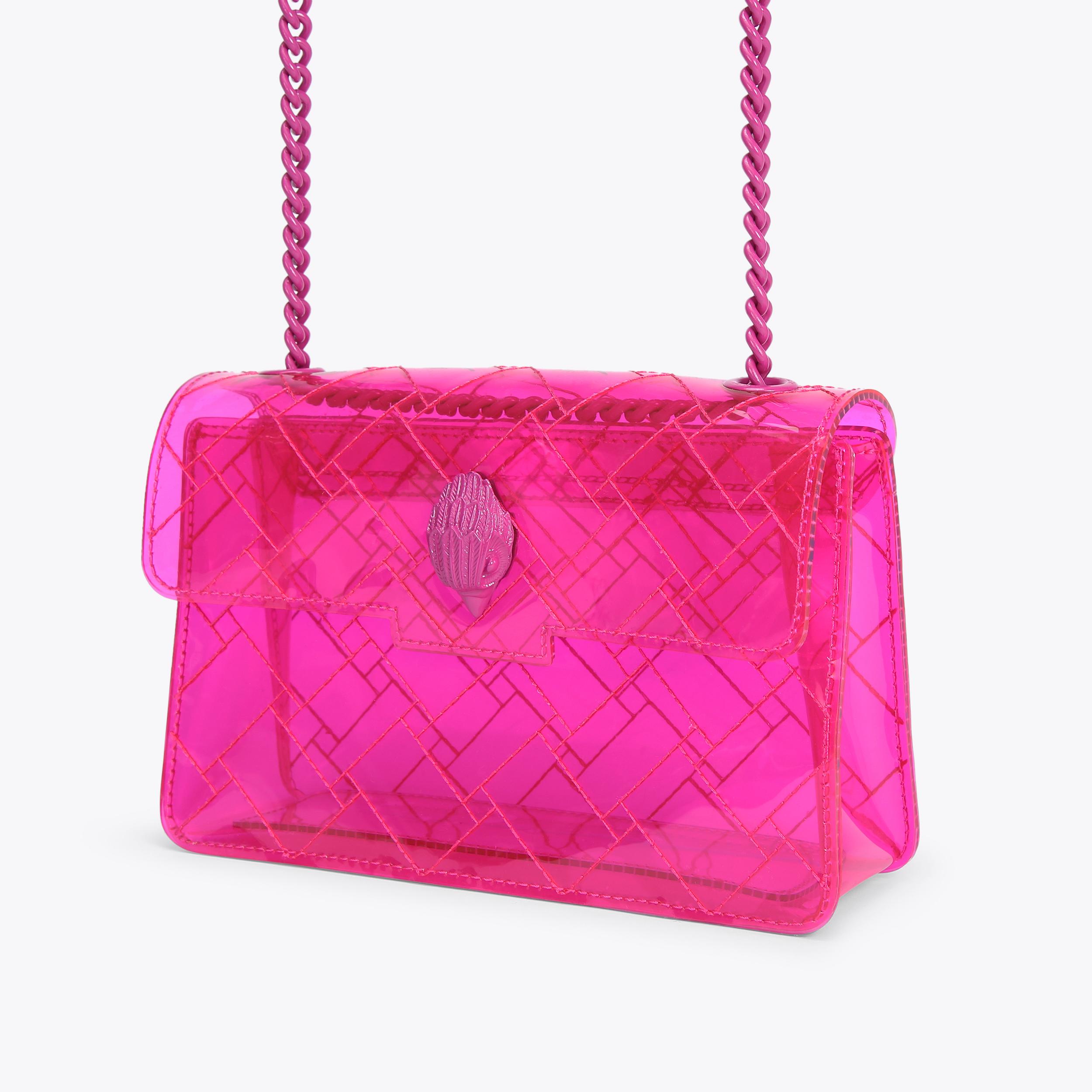 VINYL MD KENSINGTON Pink Vinyl Medium Kensington Cross Body Purse