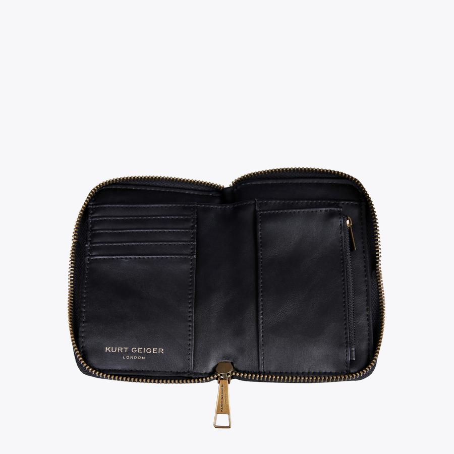 Kurt outlets Geiger London Zip Around Wallet Quilted Black