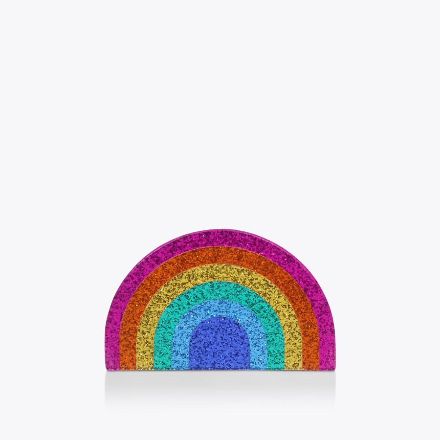 LEATHER KENSINGTON BAG Leather Rainbow Metallic Shoulder Bag