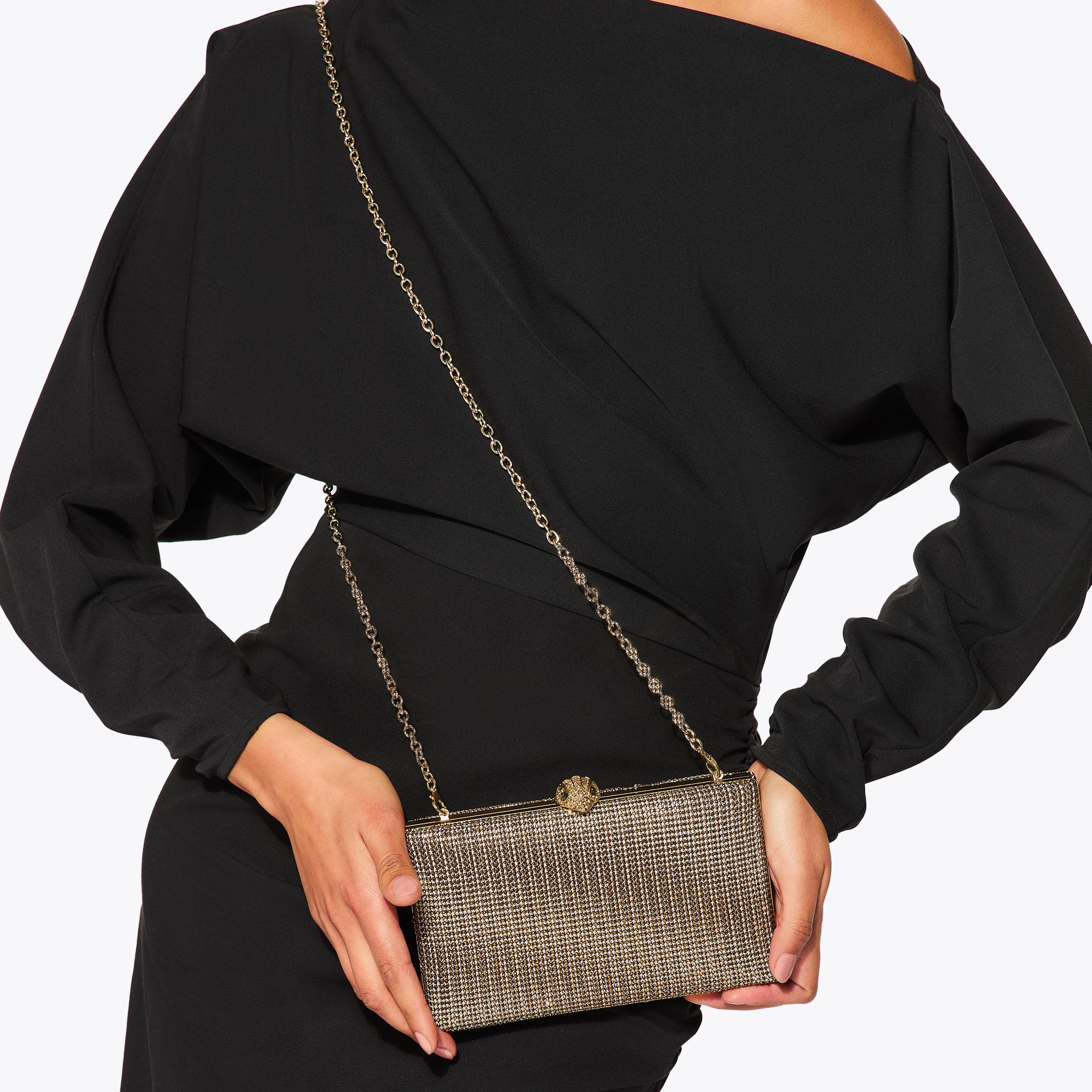 グッドグリーフ　Canvas Clutch Bag CRYSTAL KENSINGTON CLUTCH Houndstooth Crystal Clutch by KURT