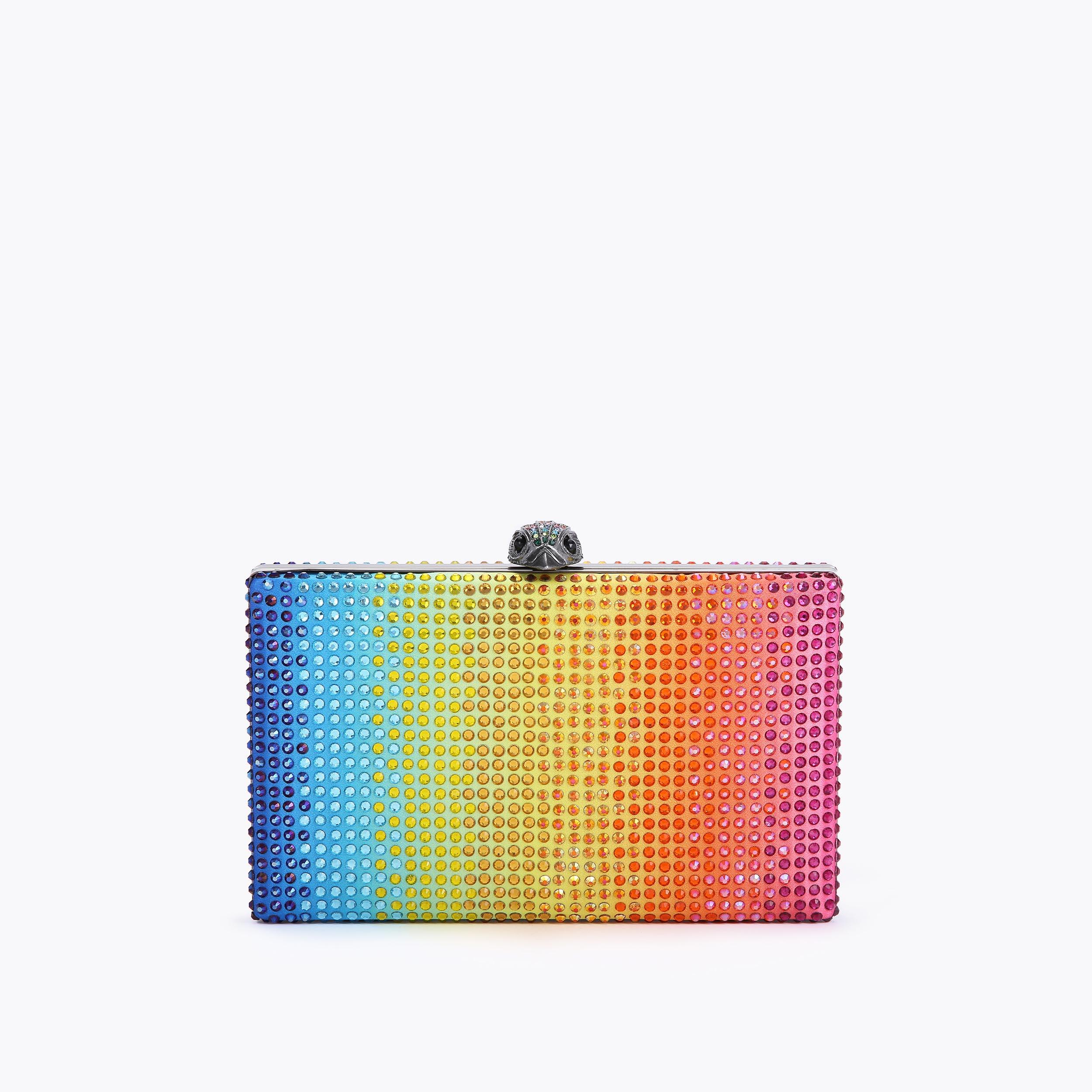 CRYSTAL KENSINGTON CLUTCH Rainbow Ombre Crystal Clutch Purse