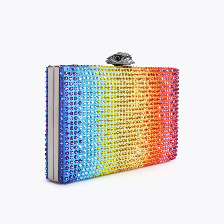 CRYSTAL KENSINGTON CLUTCH Rainbow Ombre Crystal Clutch Purse