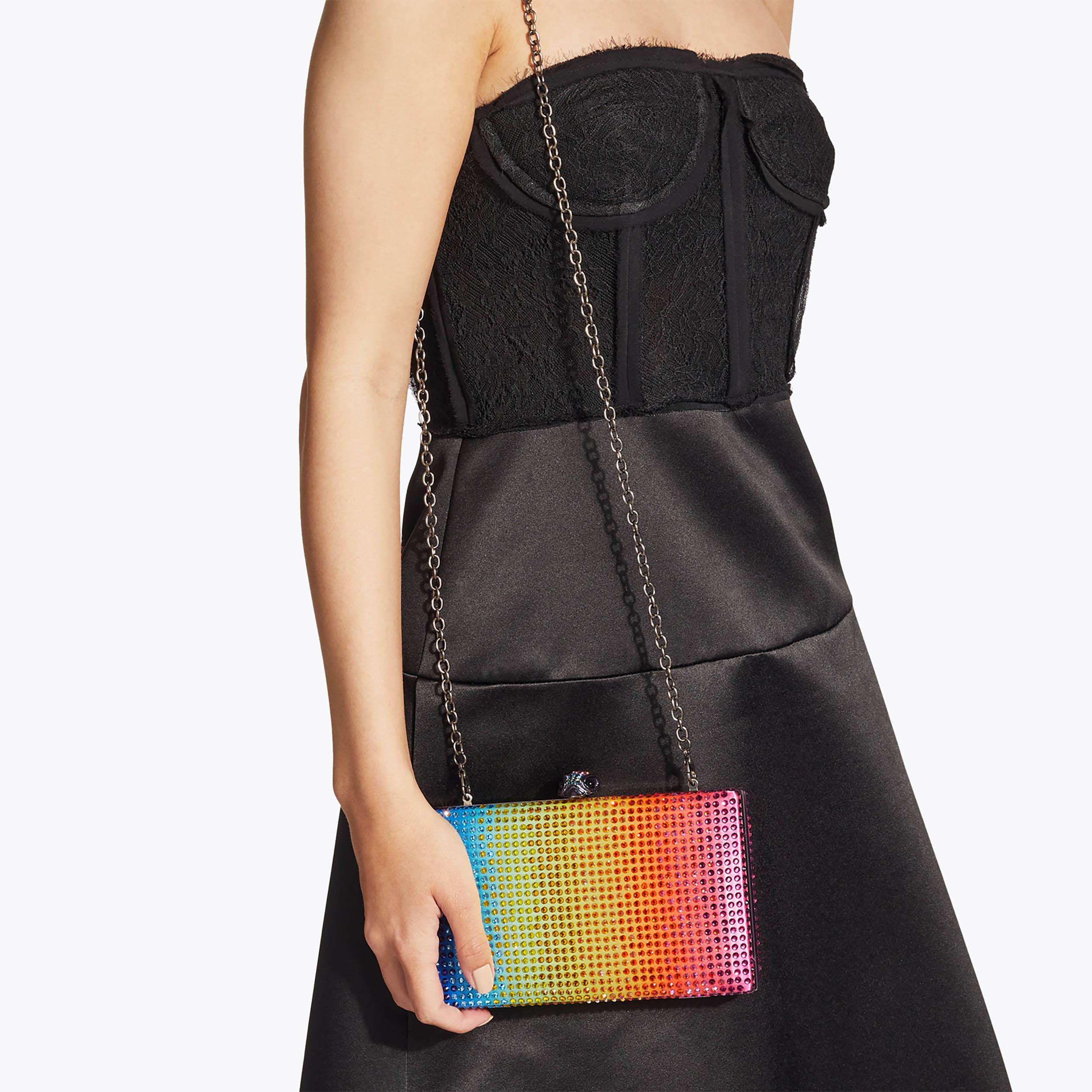 Shops #60 GEORGIE DANCING FEET Holographic Zip Top Clutch Bag