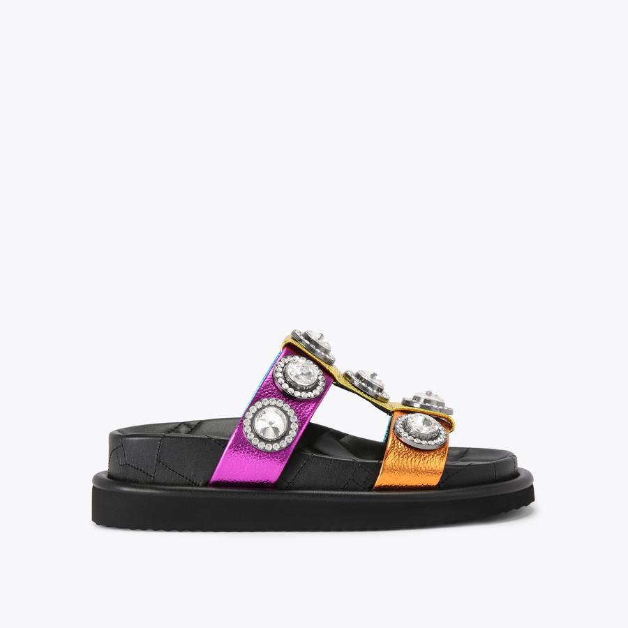 ORSON CRYSTAL SANDAL Rainbow Slip On Sandal by KURT GEIGER ORSON CRYSTAL SANDAL Rainbow Slip On Sandal by KURT GEIGER
