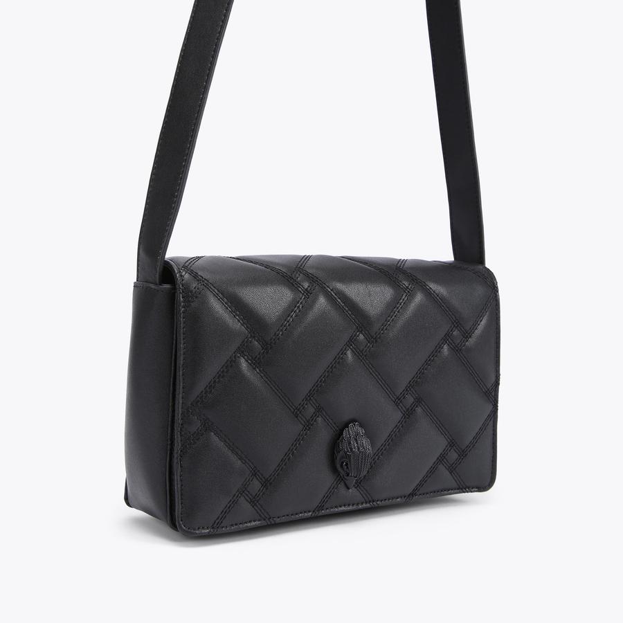 KENSINGTON SHOULDER BAG 黒MP1095TWLBL Leather Kensington X Bag Black Quilted Purse | Kurt Geiger